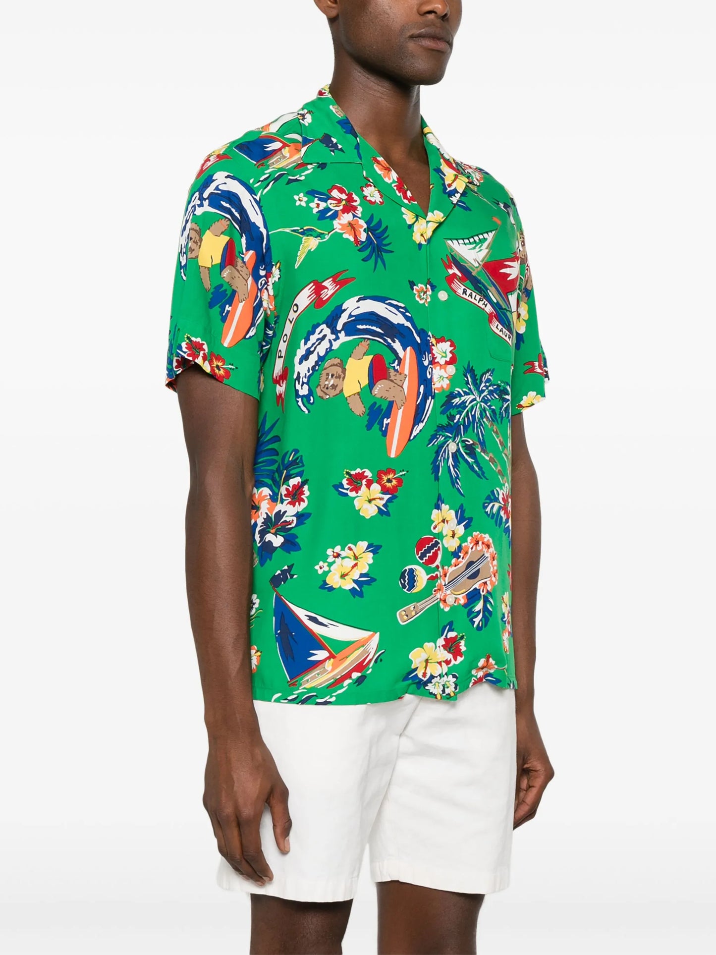 Polo Bear-print shirt