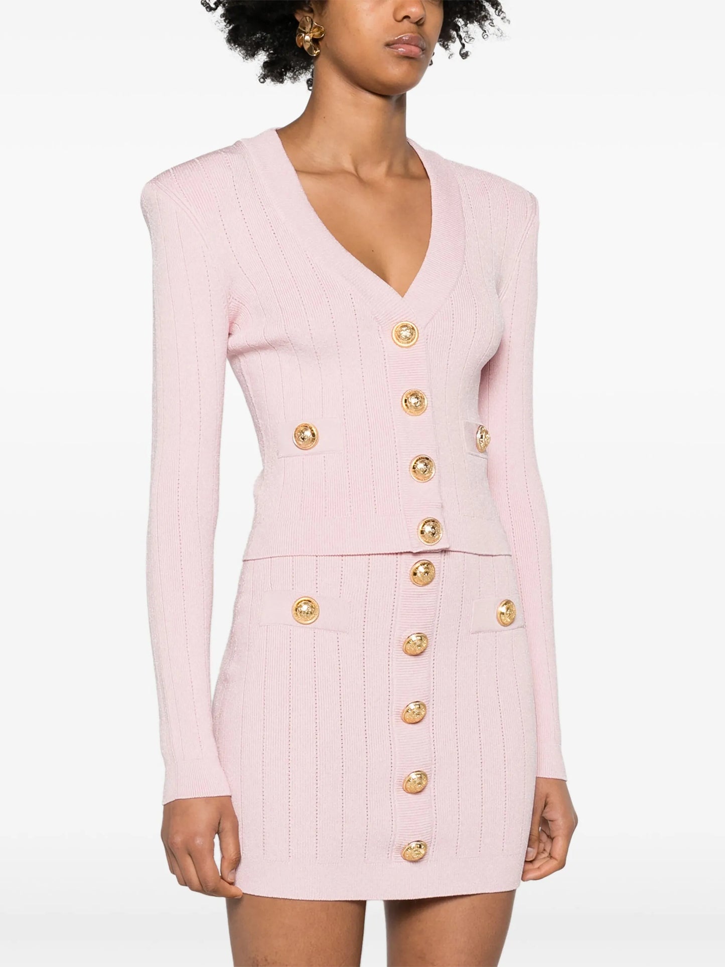 V-neck cropped cardigan