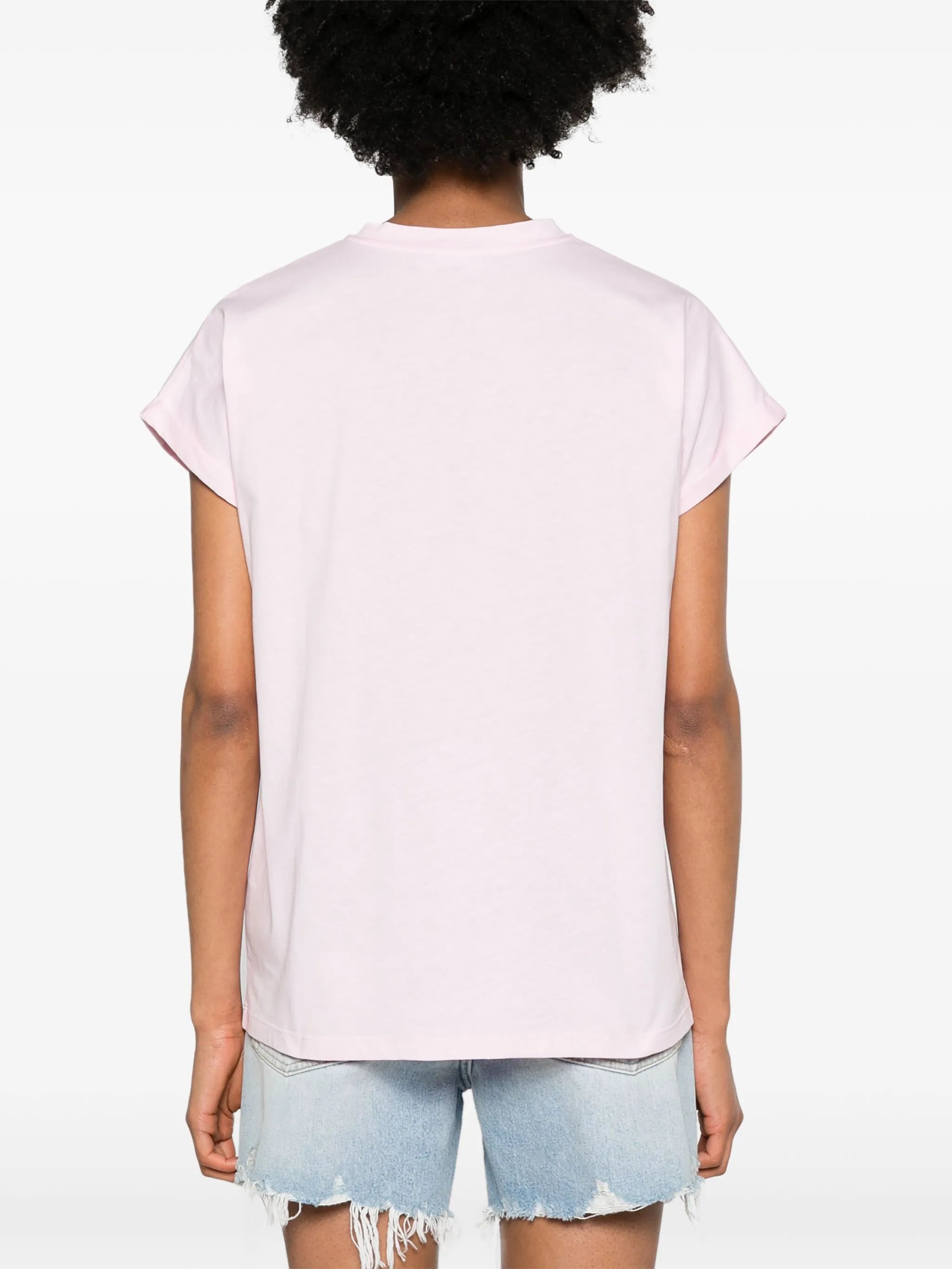 flocked-logo cotton T-shirt