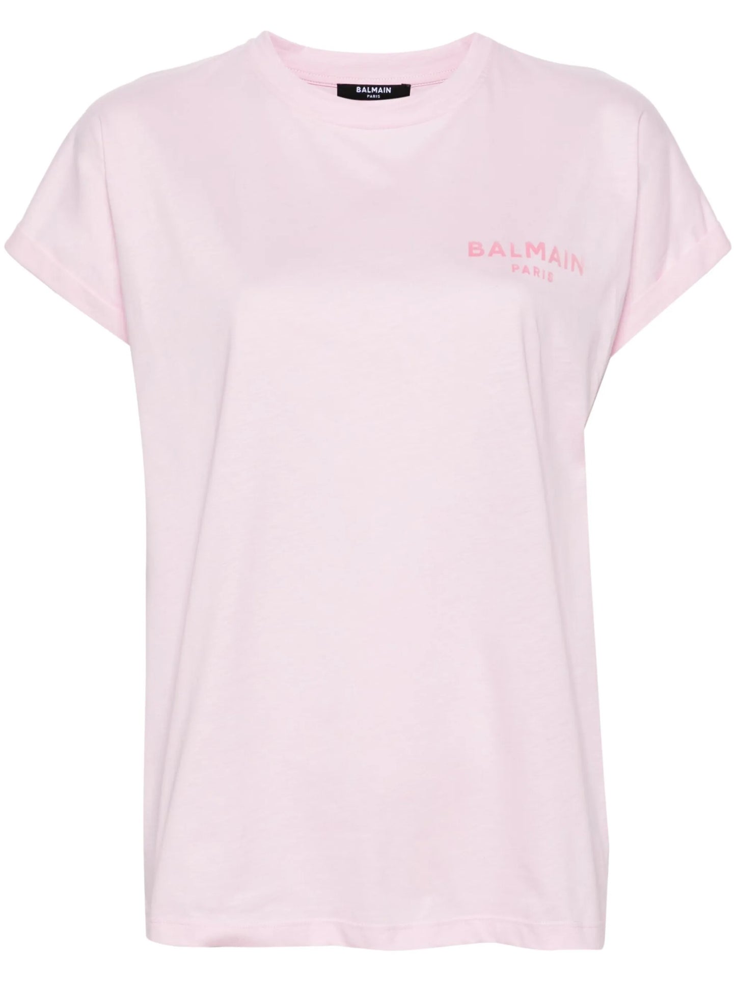 flocked-logo cotton T-shirt