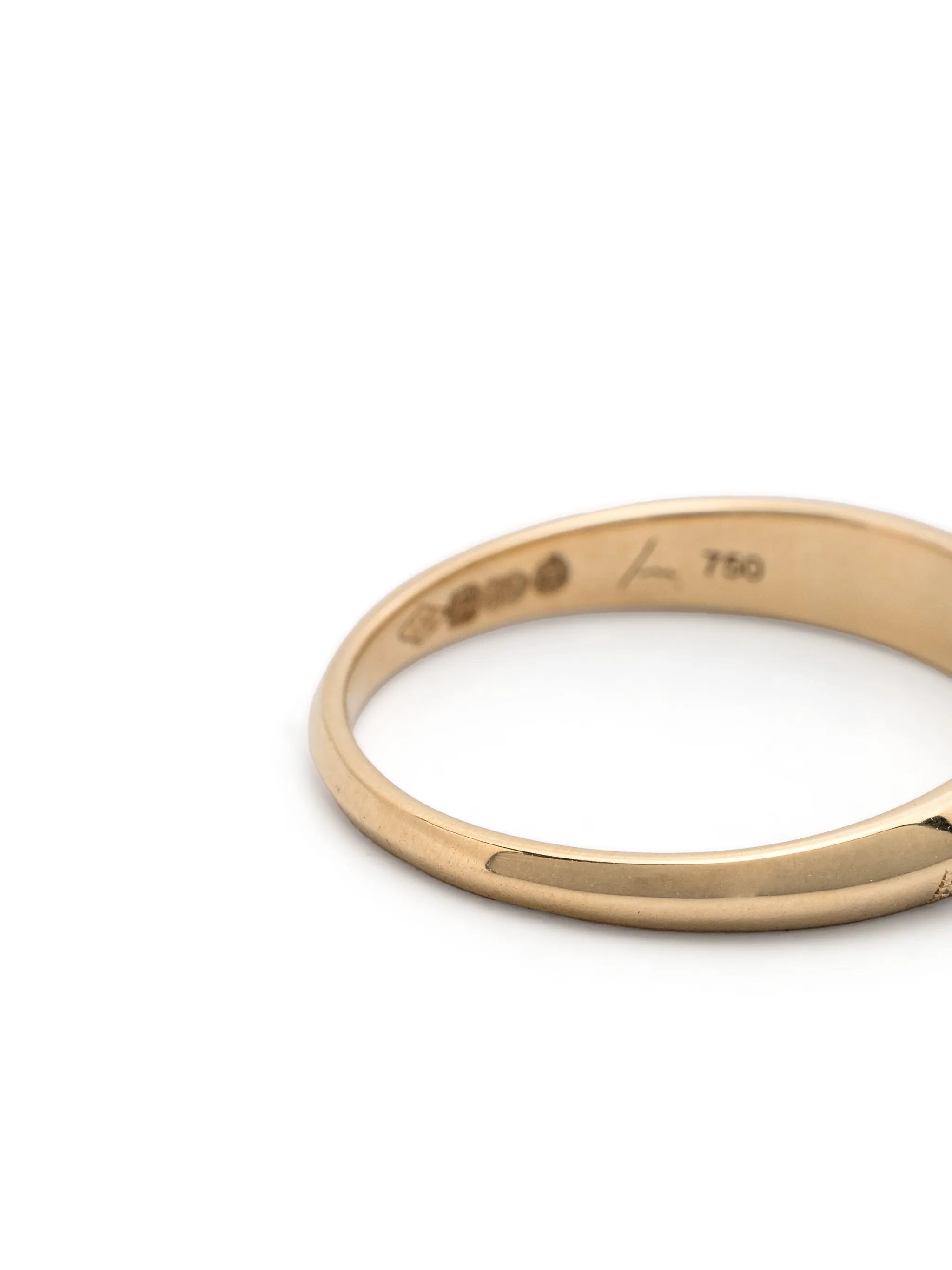 18kt yellow gold petite Crescent ring