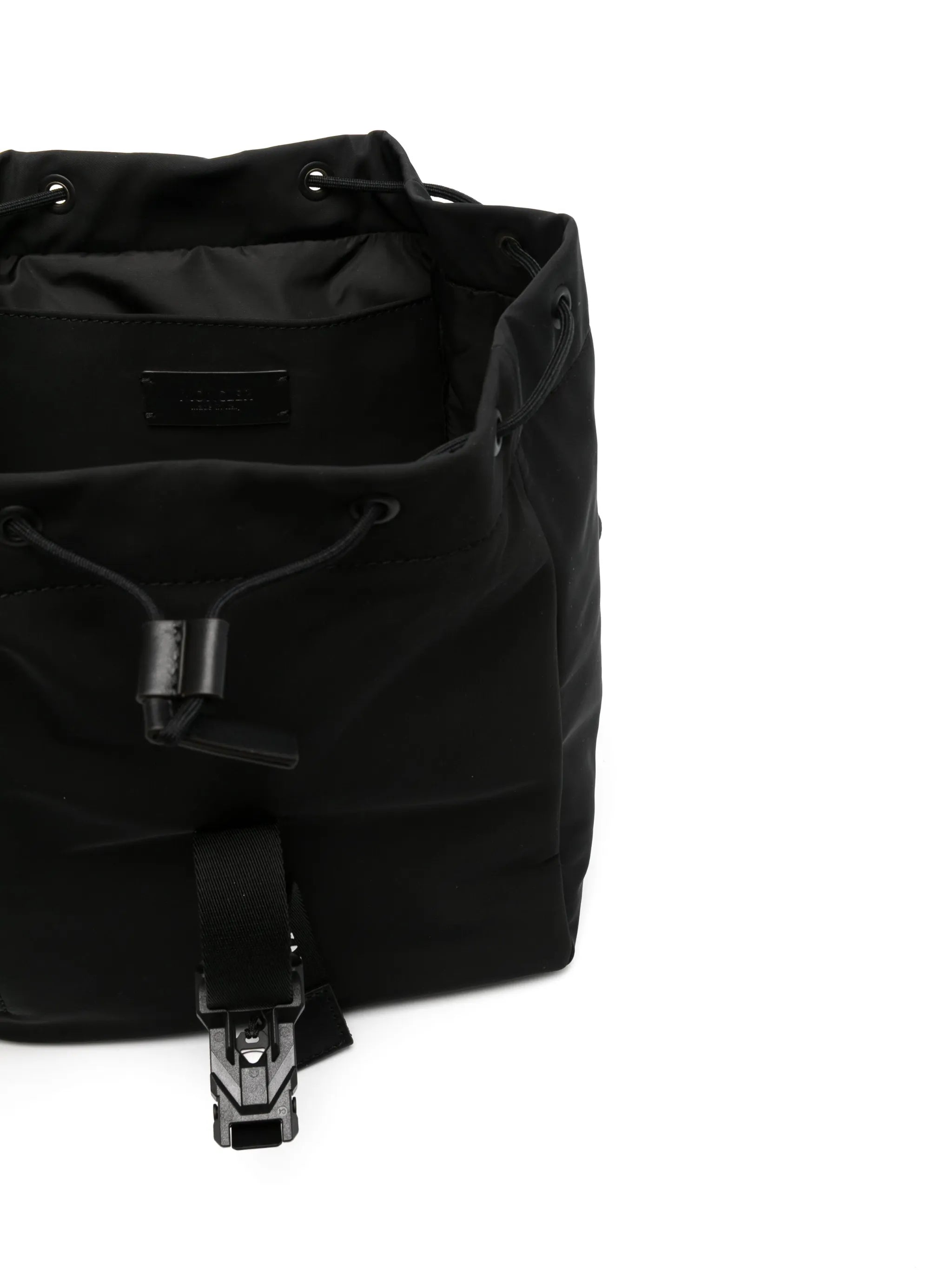 logo-embossed foldover backpack
