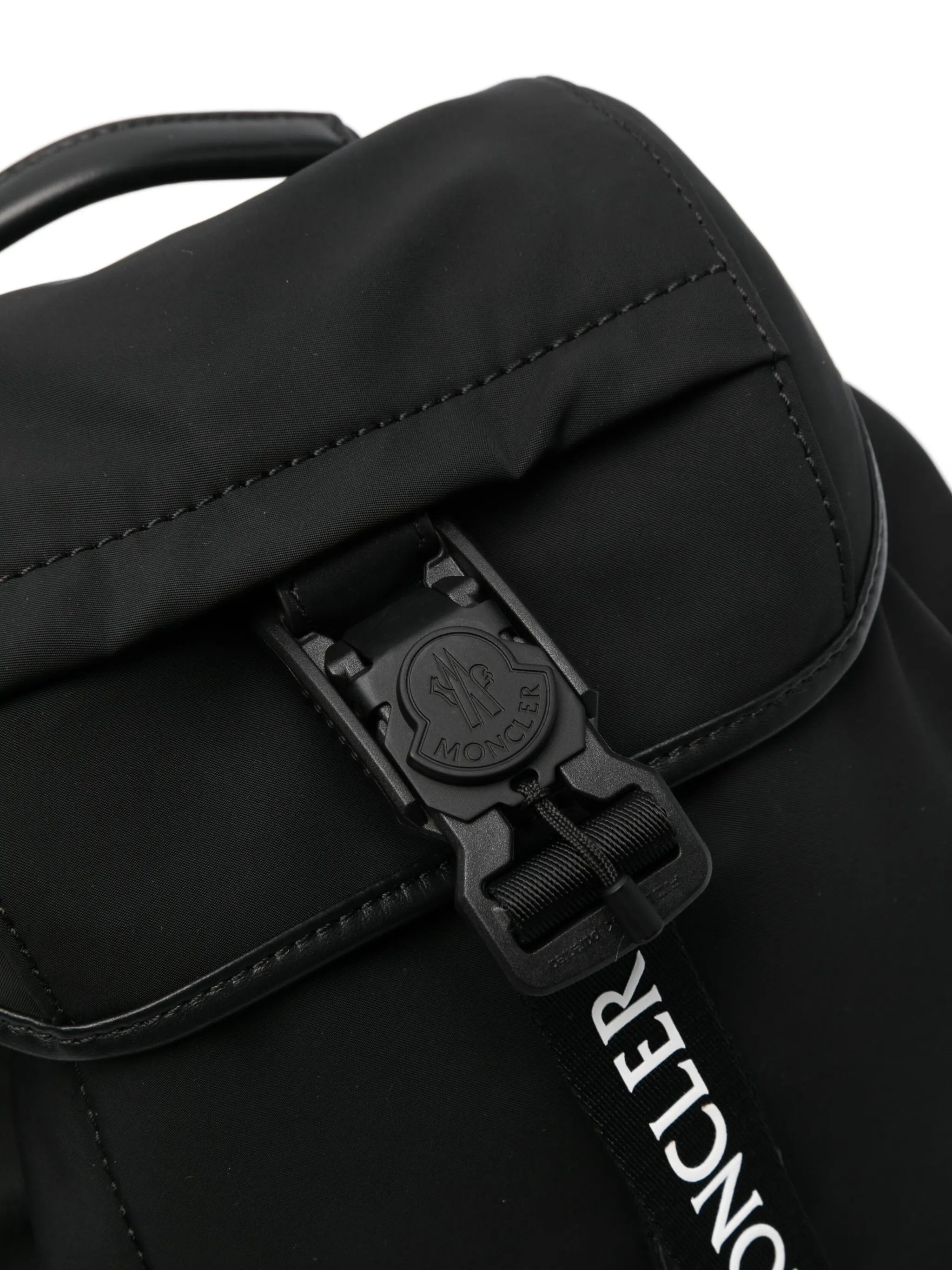 logo-embossed foldover backpack