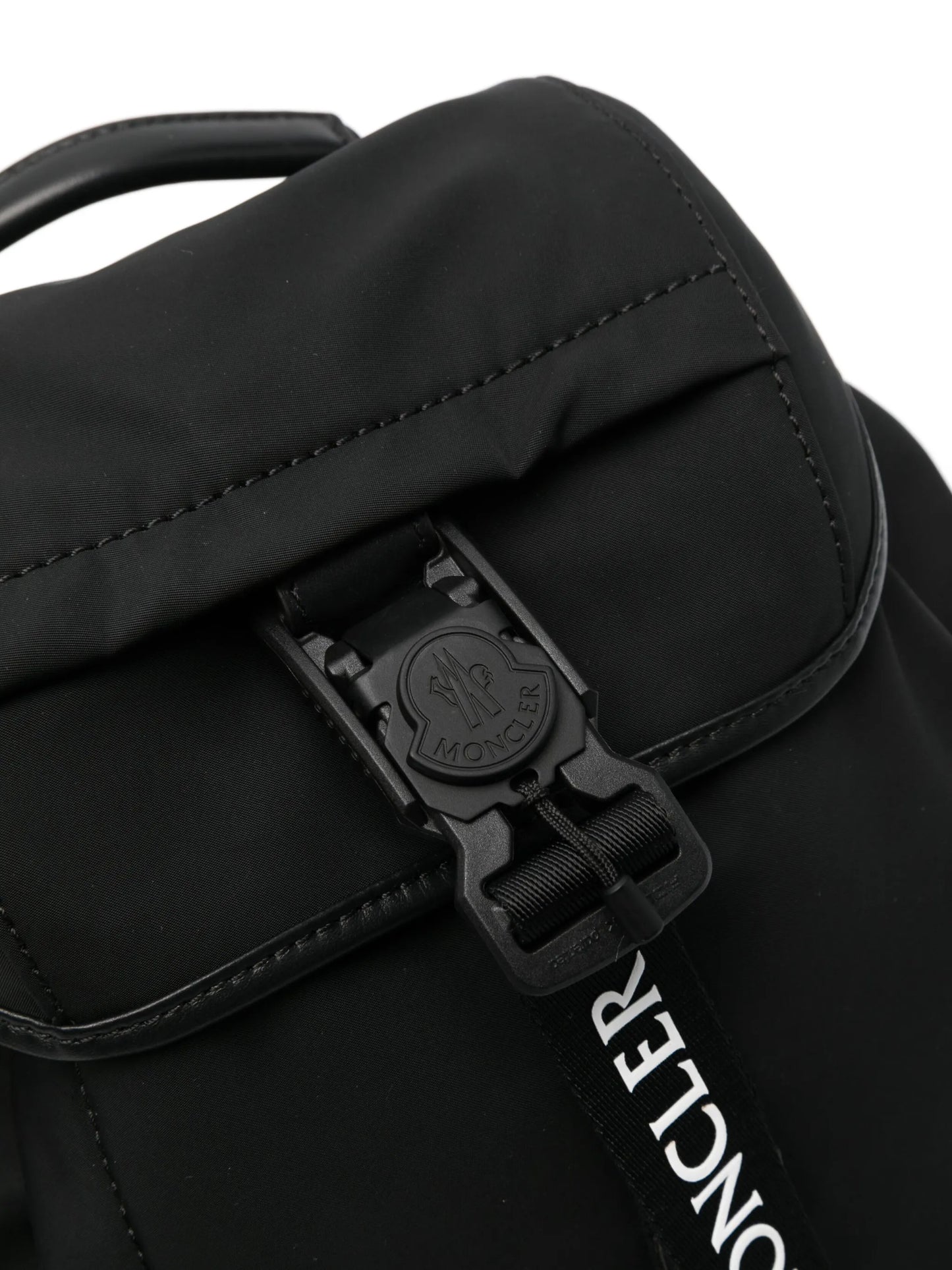 logo-embossed foldover backpack