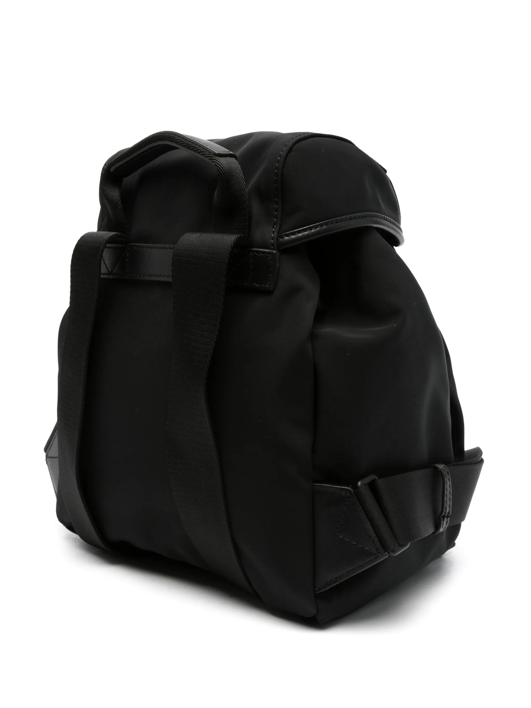 logo-embossed foldover backpack