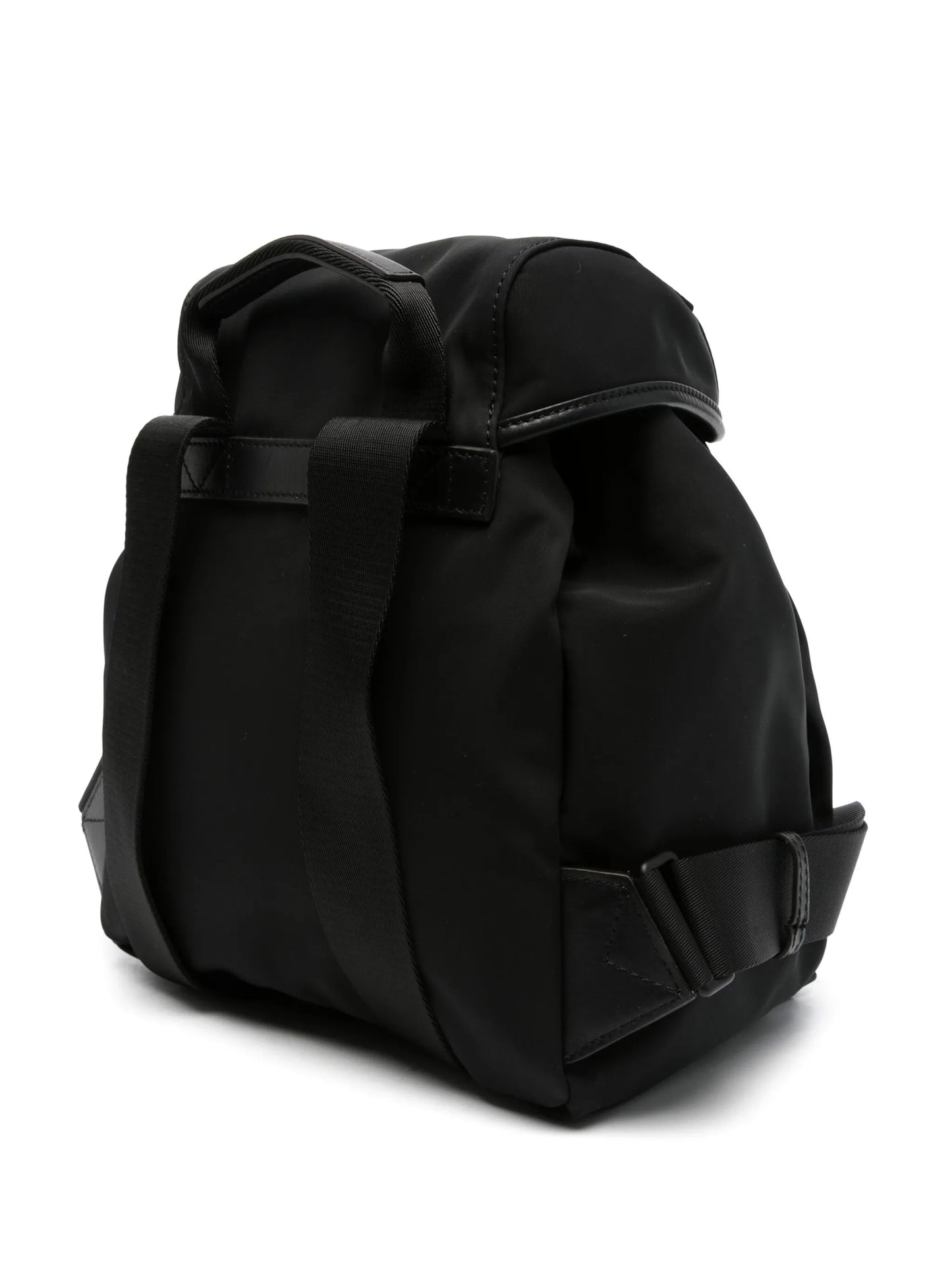 logo-embossed foldover backpack