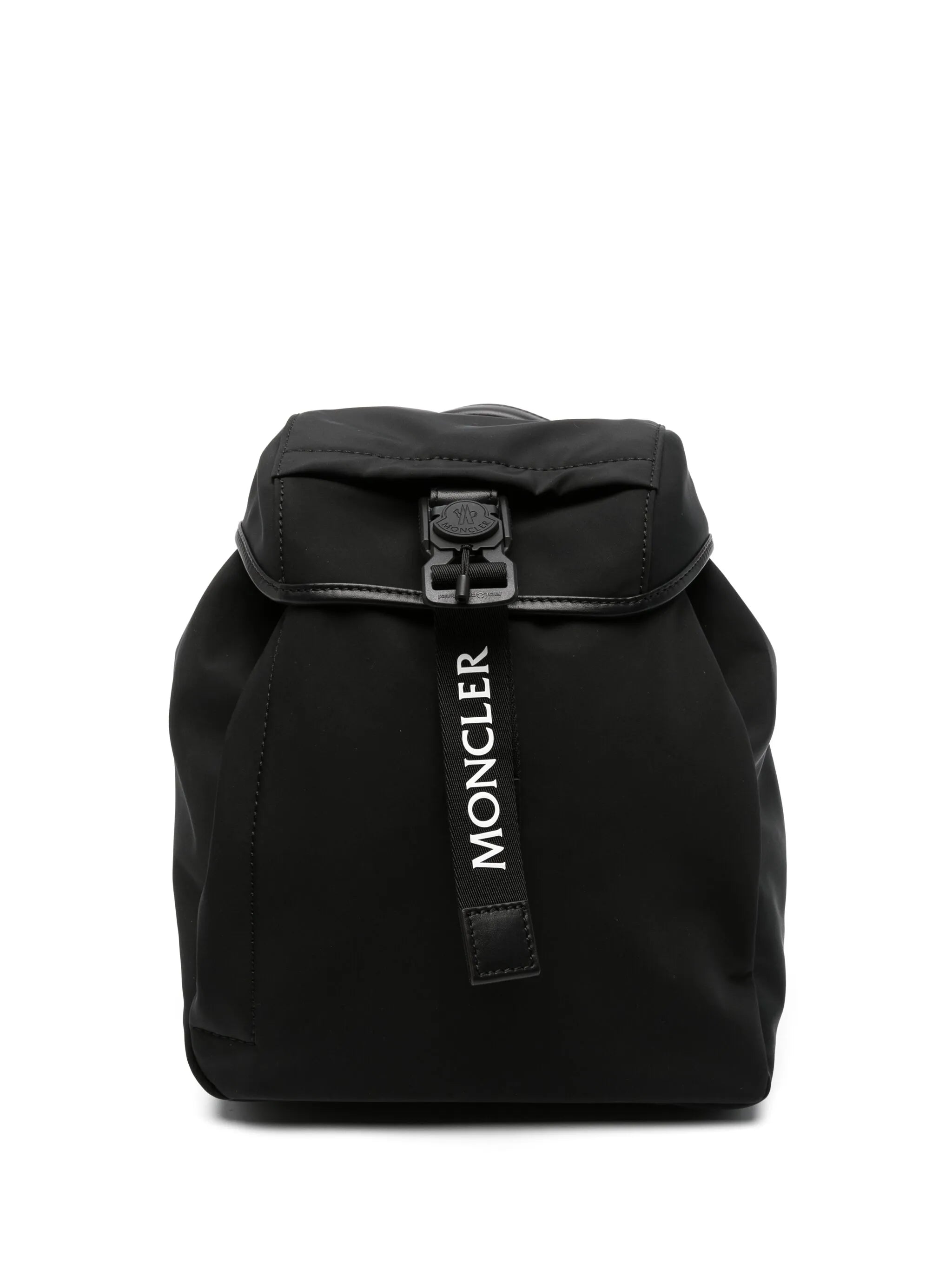 logo-embossed foldover backpack