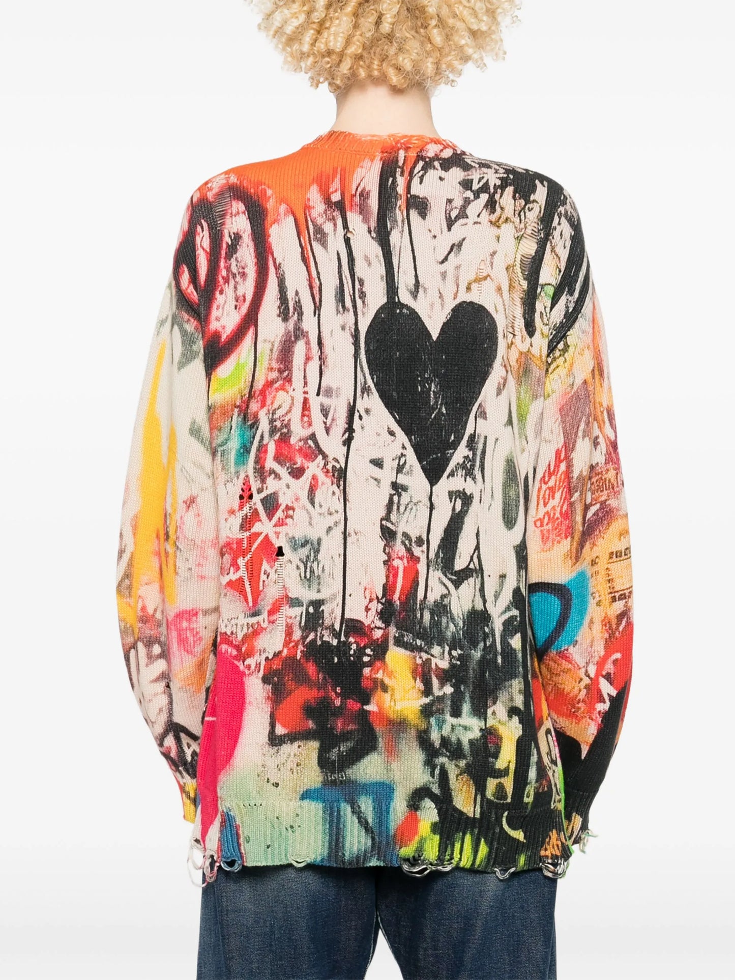 printed boyfriend sweater