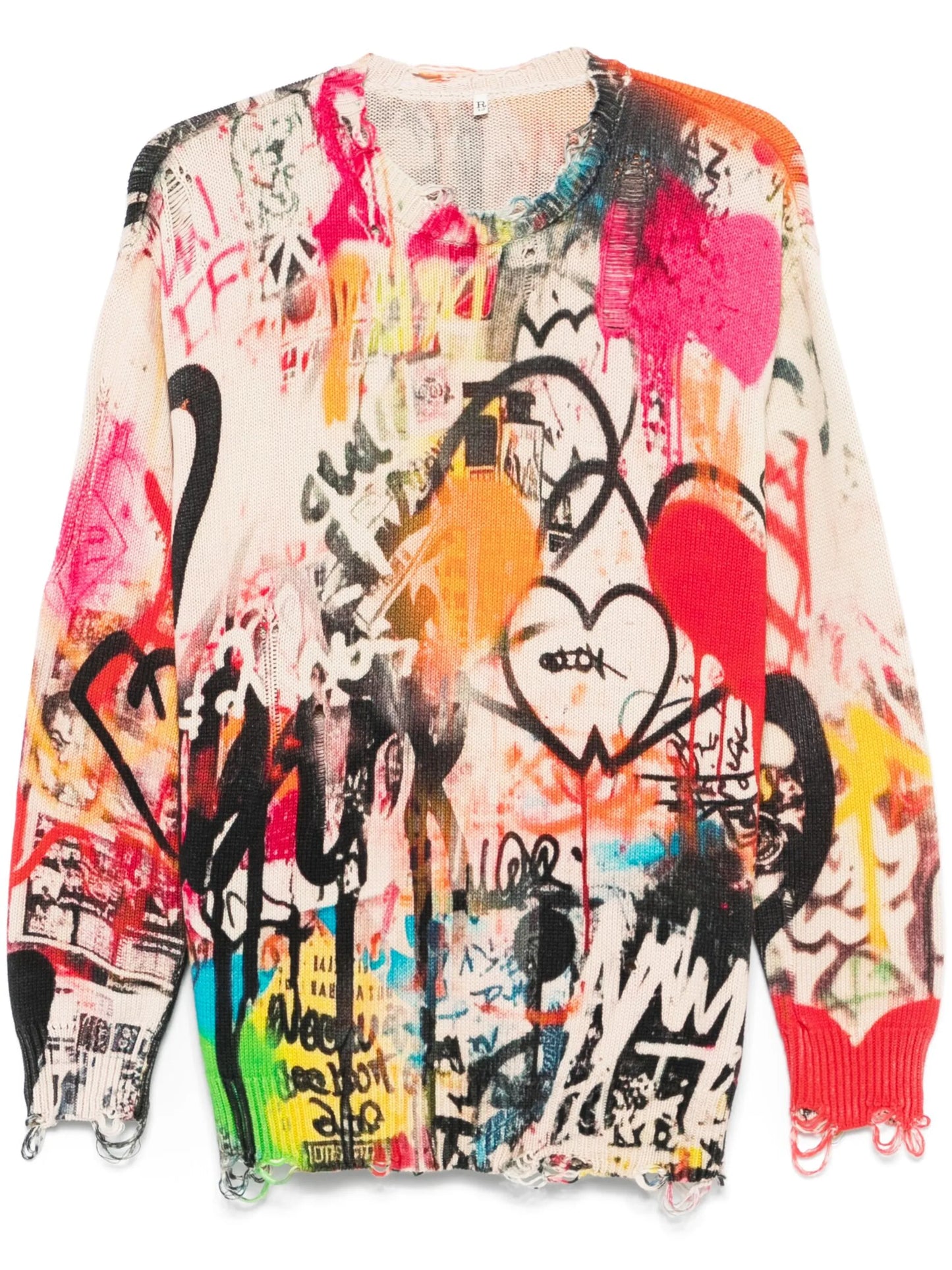 printed boyfriend sweater