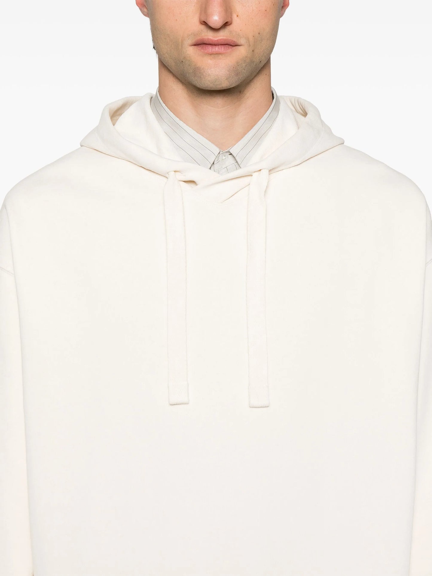 plain drop-shoulder hoodie