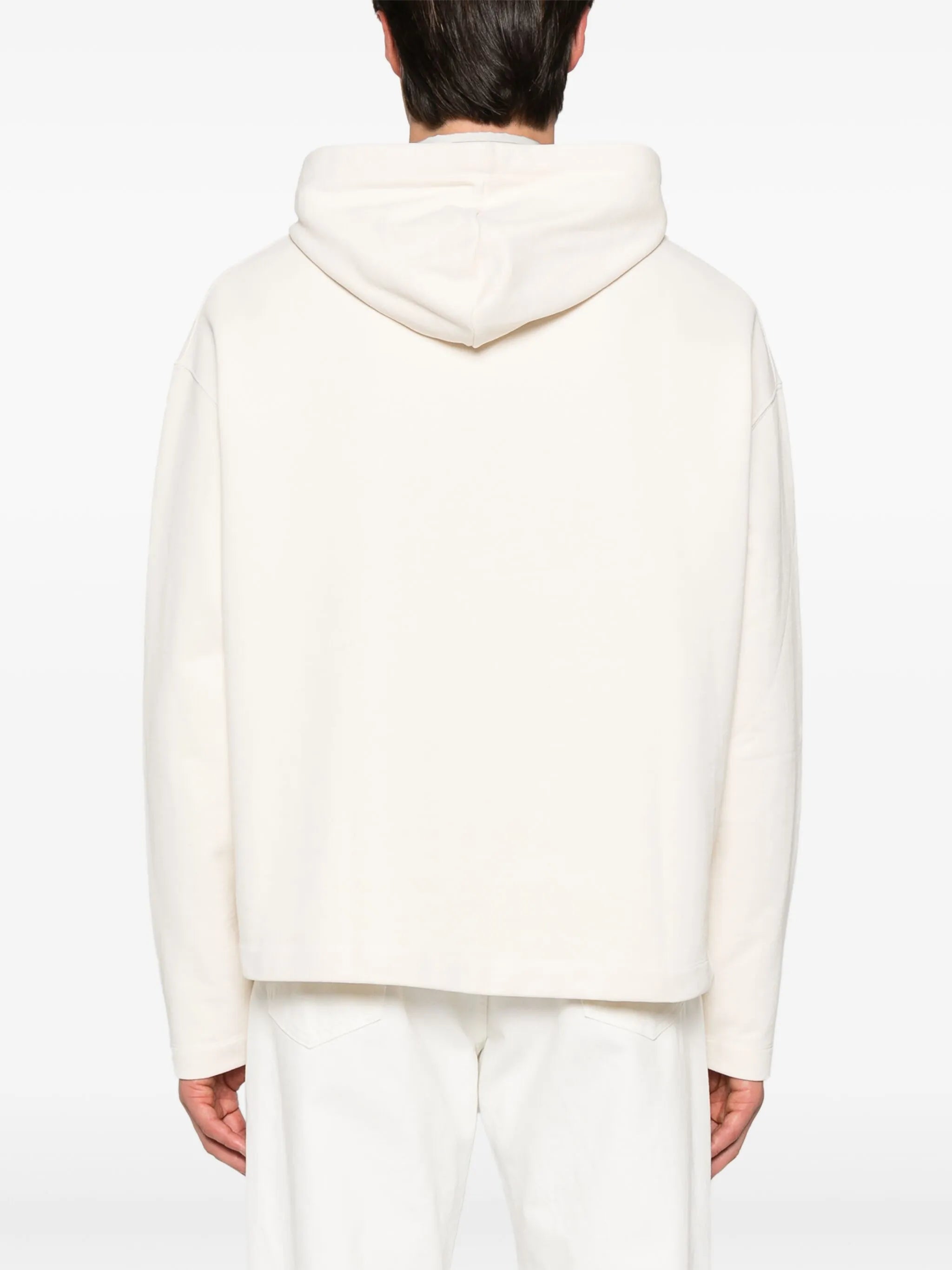 plain drop-shoulder hoodie