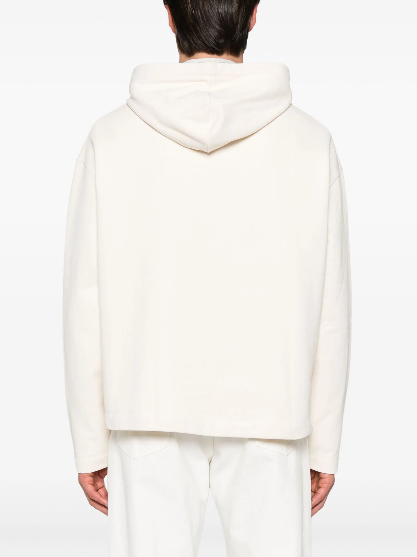 plain drop-shoulder hoodie