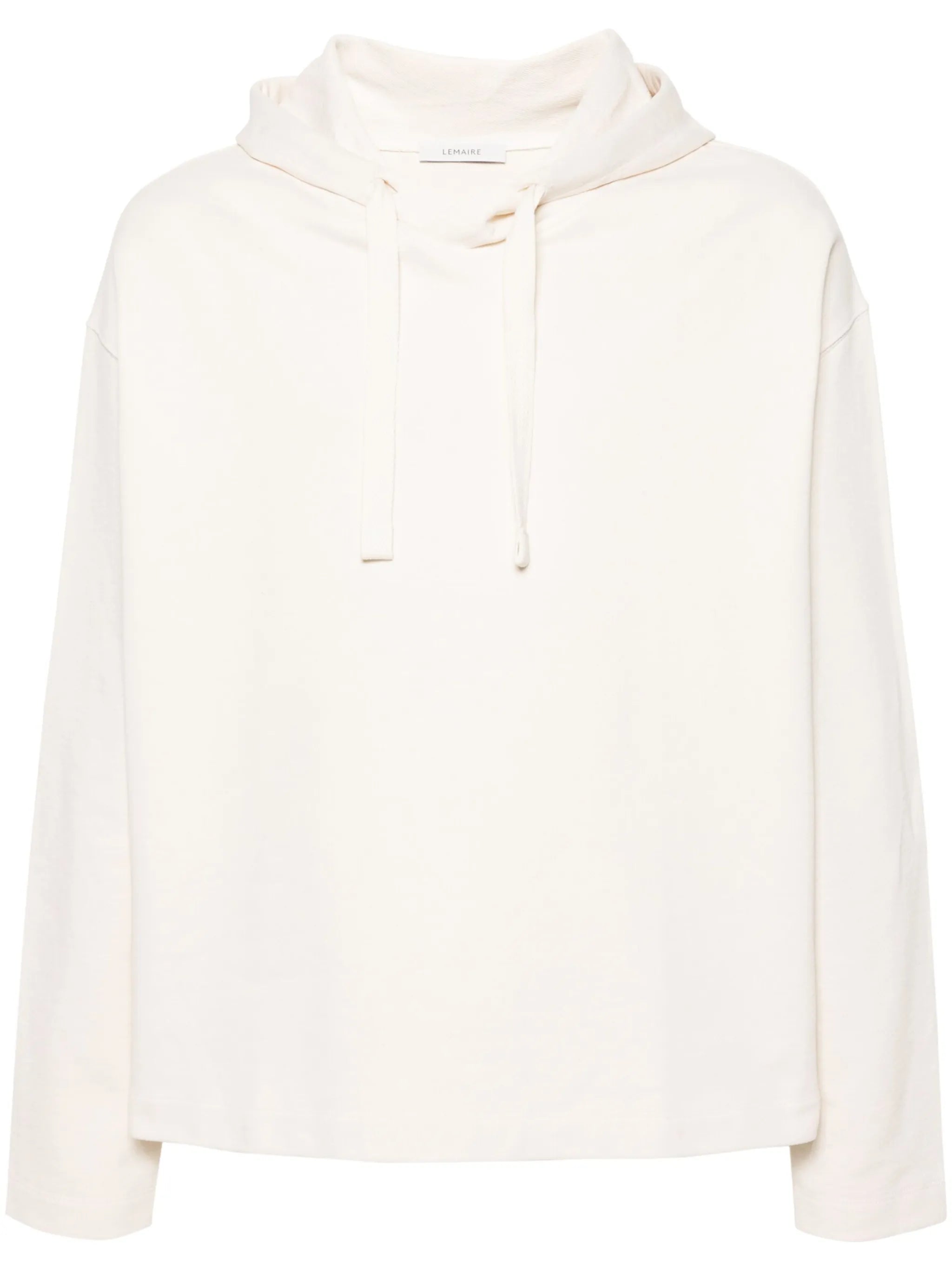 plain drop-shoulder hoodie