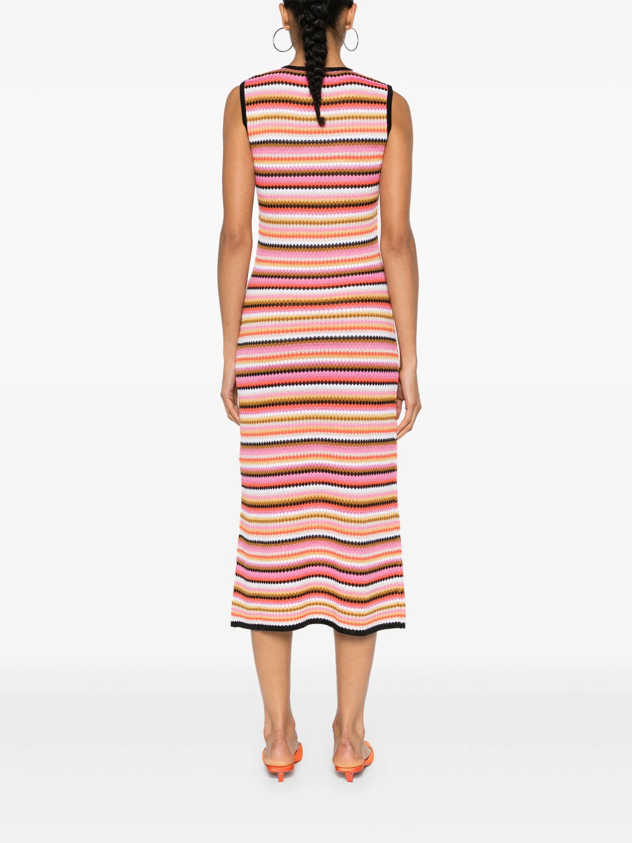 striped midi dress