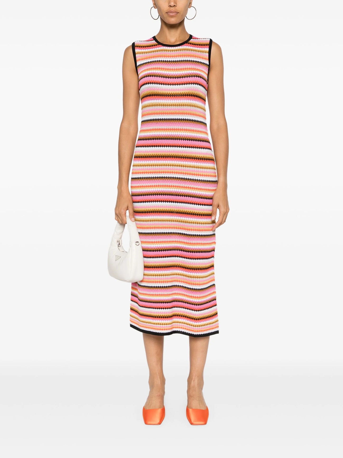 striped midi dress