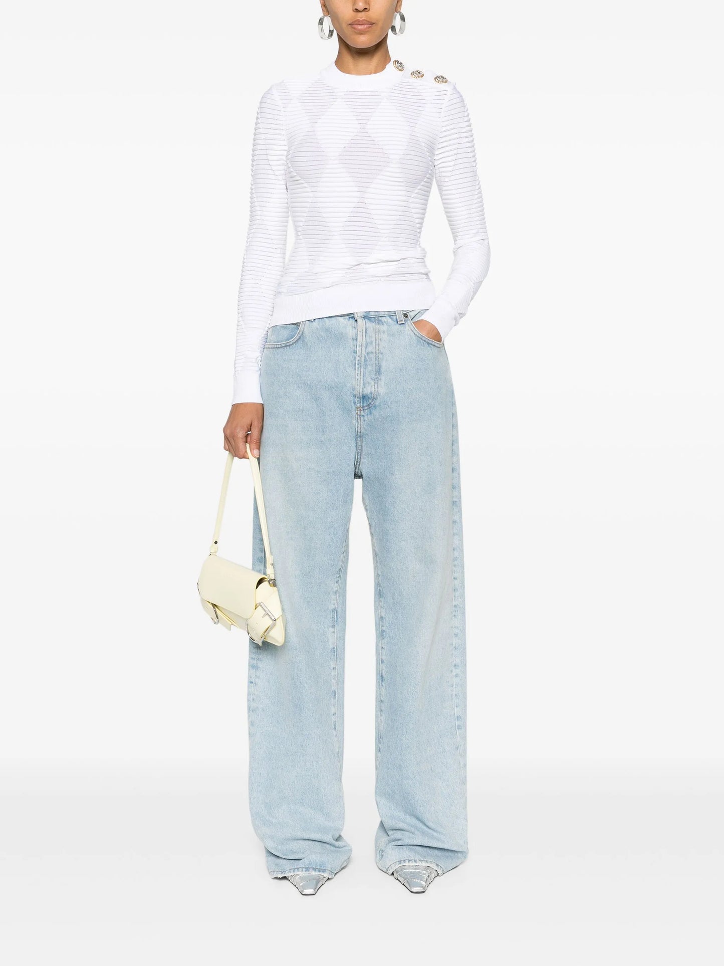crew-neck 3D-knit jumper
