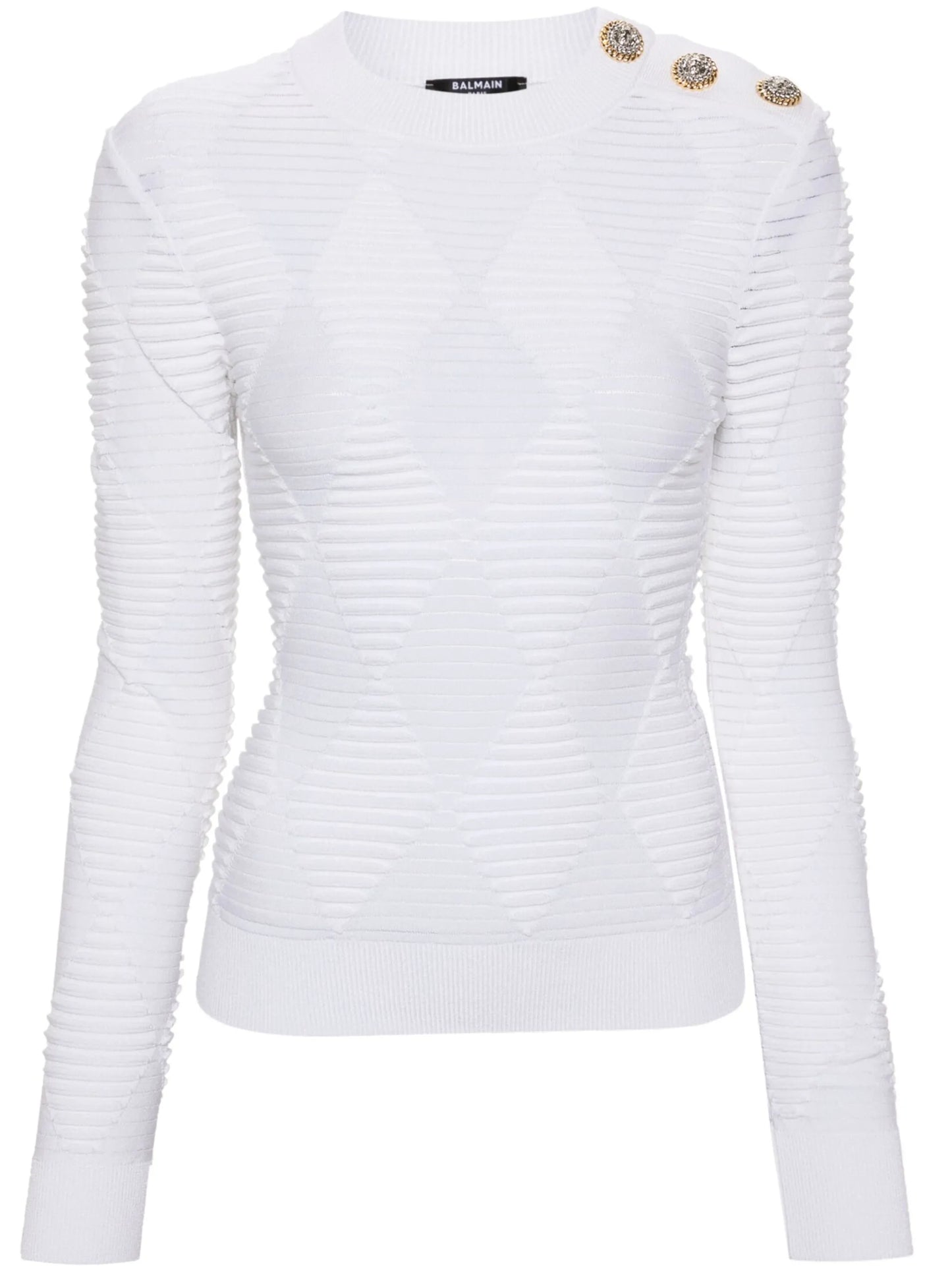 crew-neck 3D-knit jumper