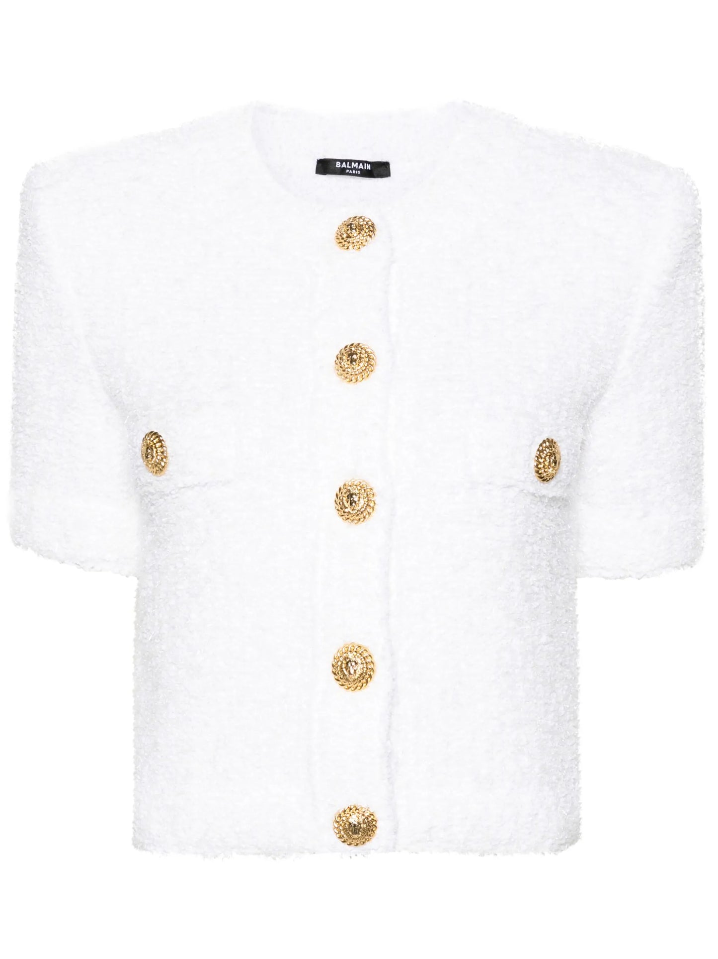 cropped tweed cardigan