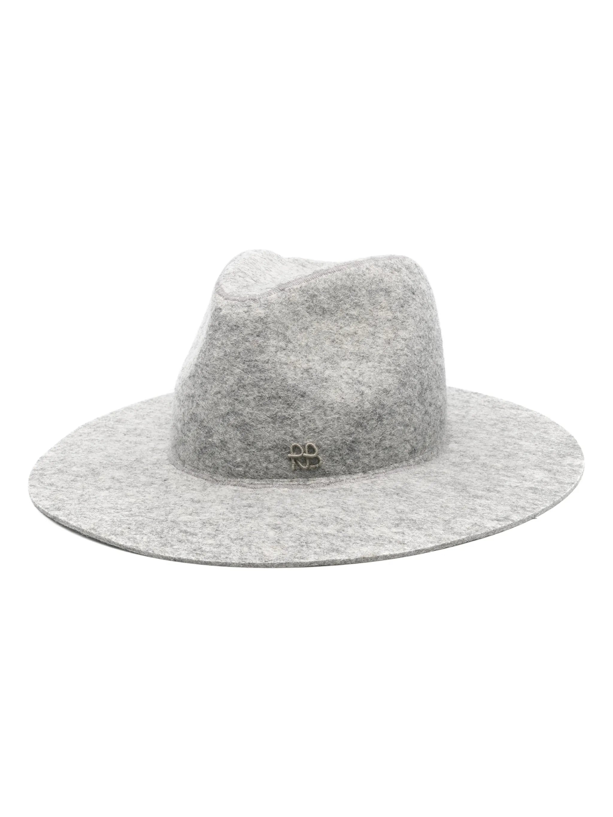 logo-appliqué fedora hat