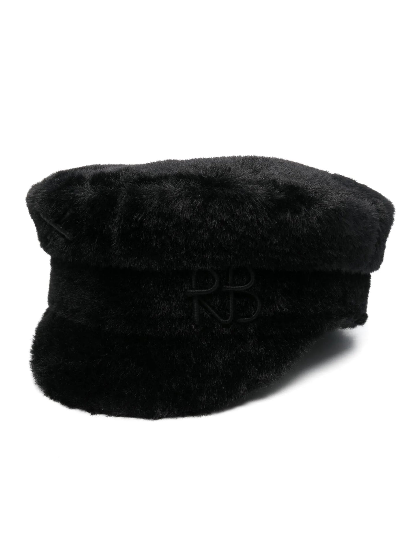 faux-fur baker boy hat