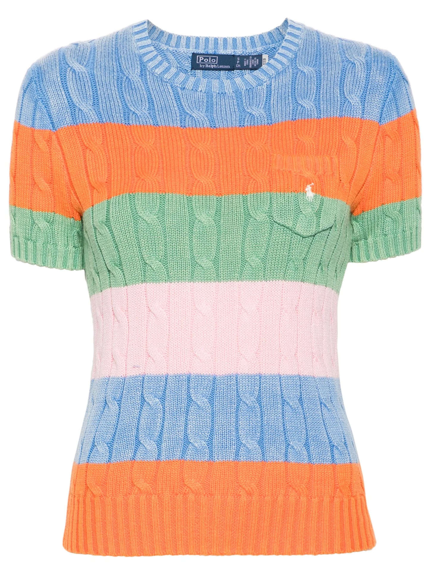 colour-block cotton top
