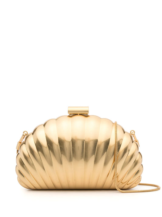 Monet shell-motif clutch bag