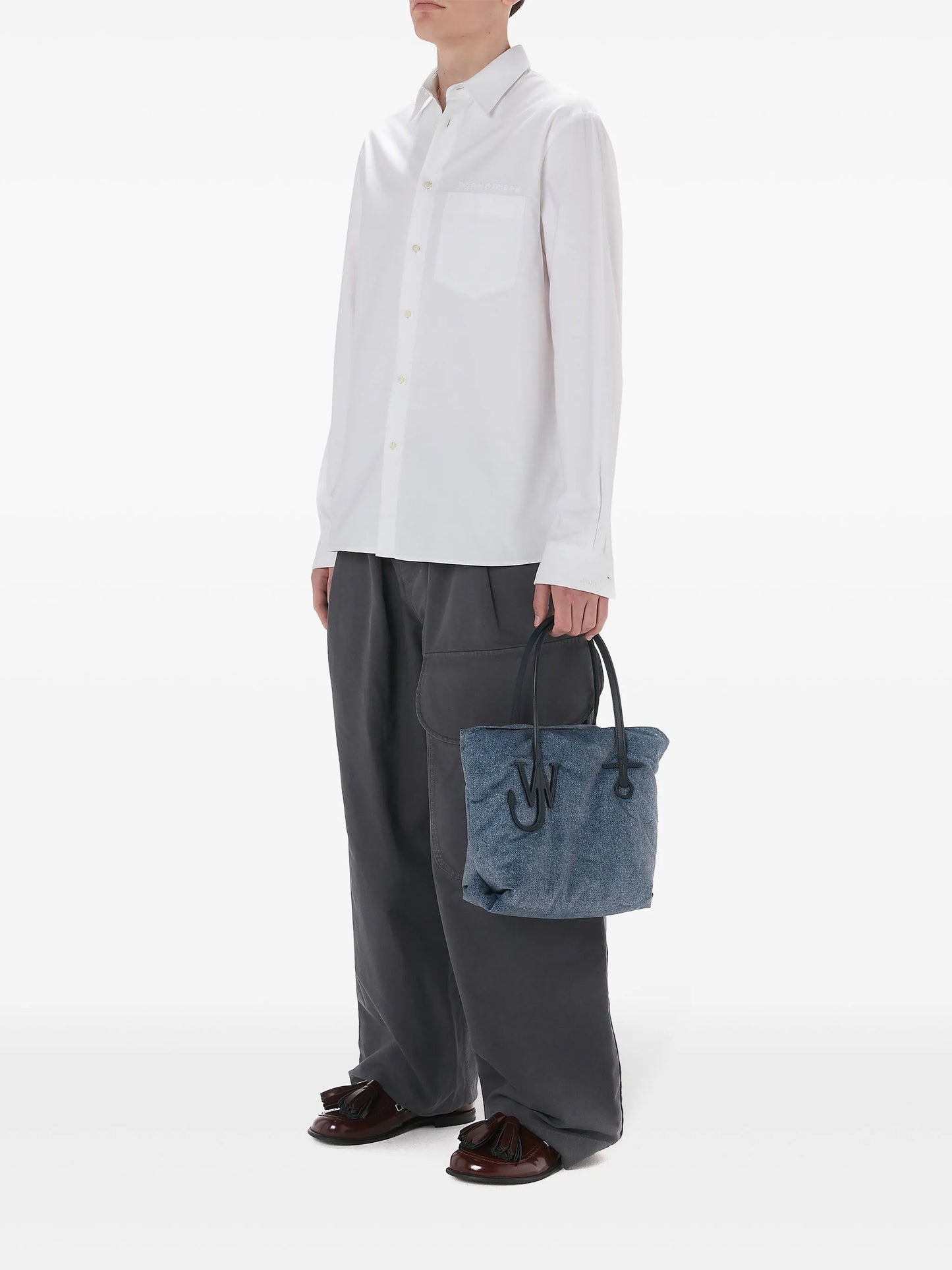 embroidered-logo cotton shirt