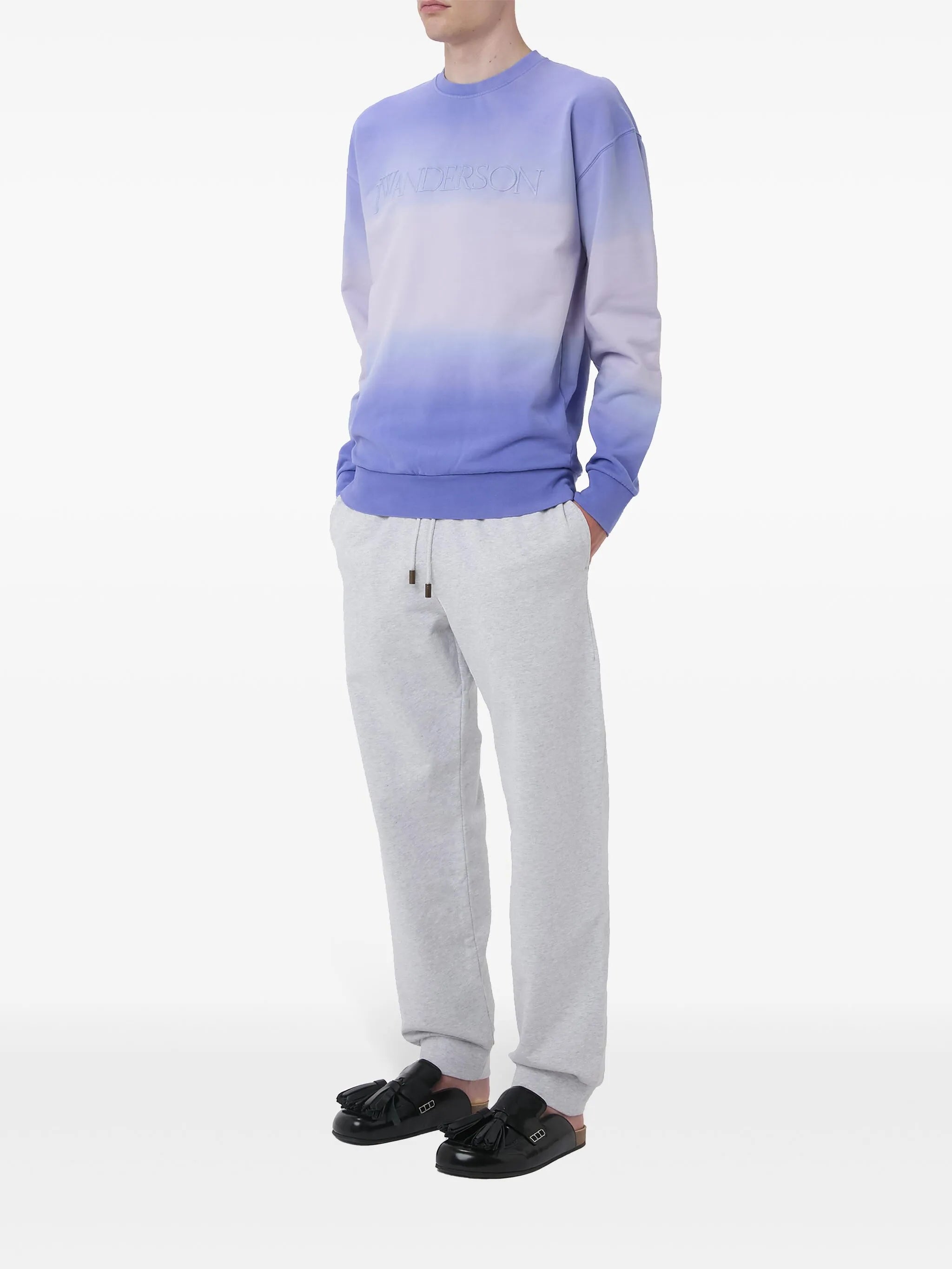 logo-embroidered gradient sweatshirt