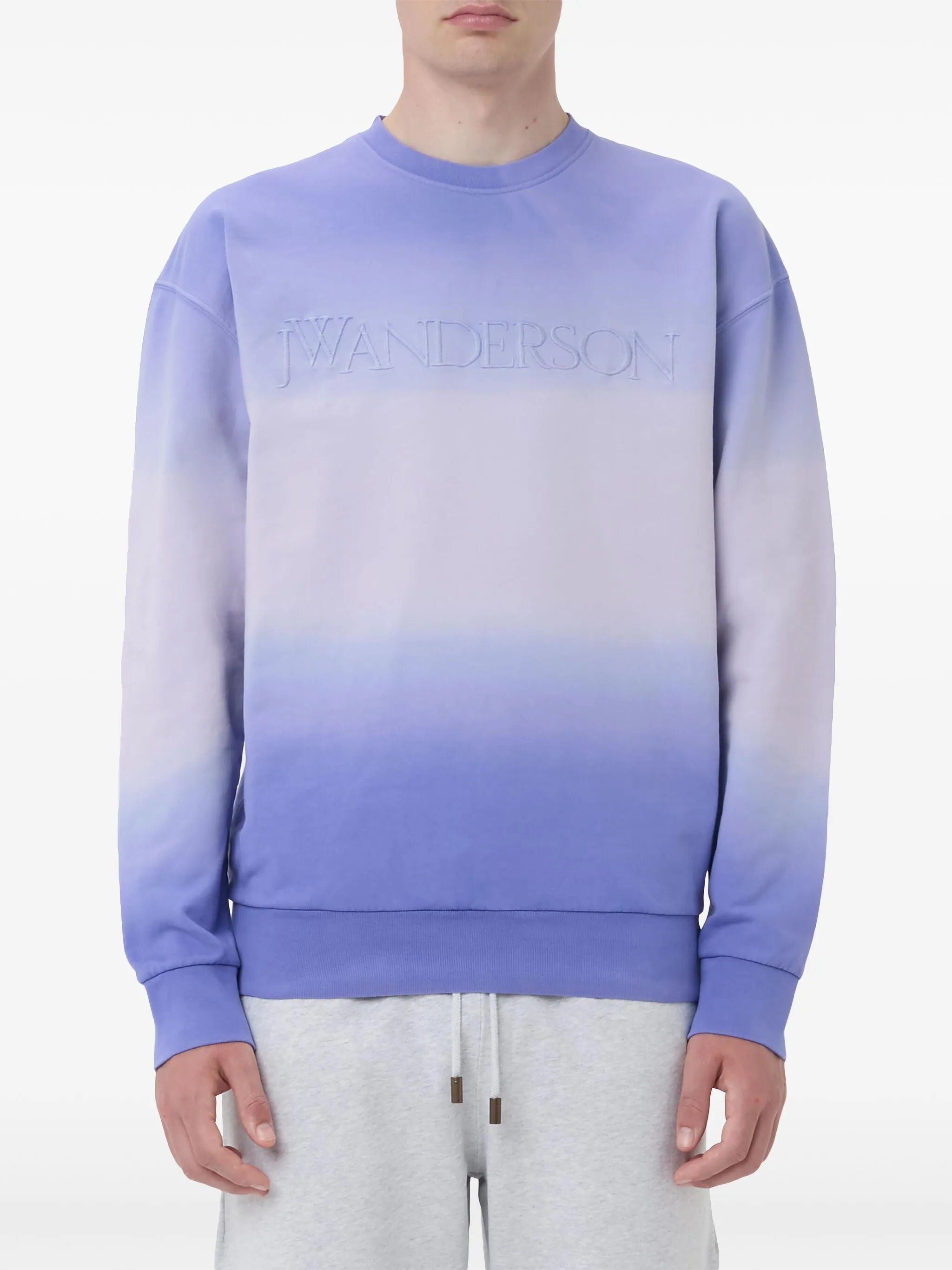 logo-embroidered gradient sweatshirt