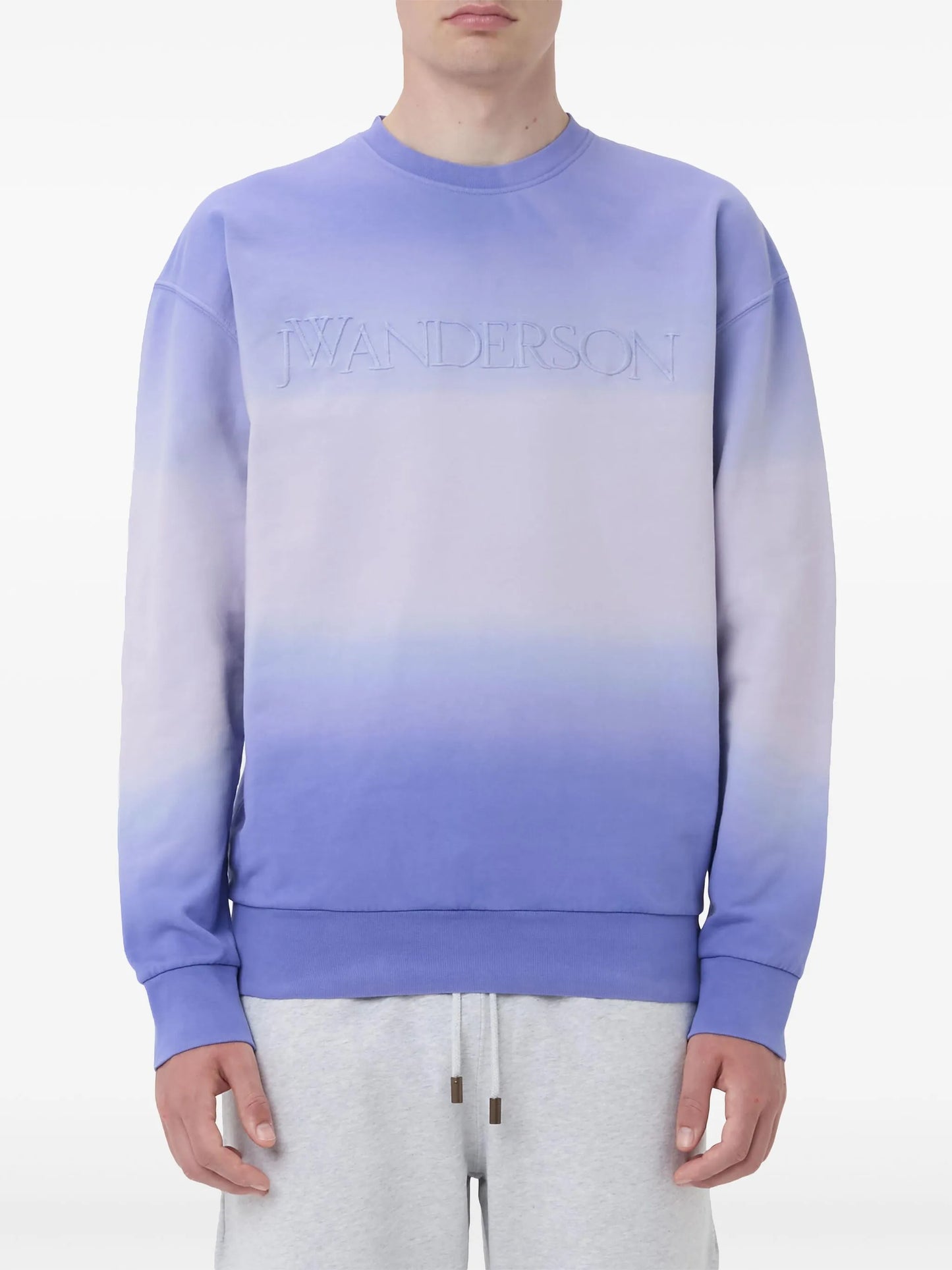 logo-embroidered gradient sweatshirt