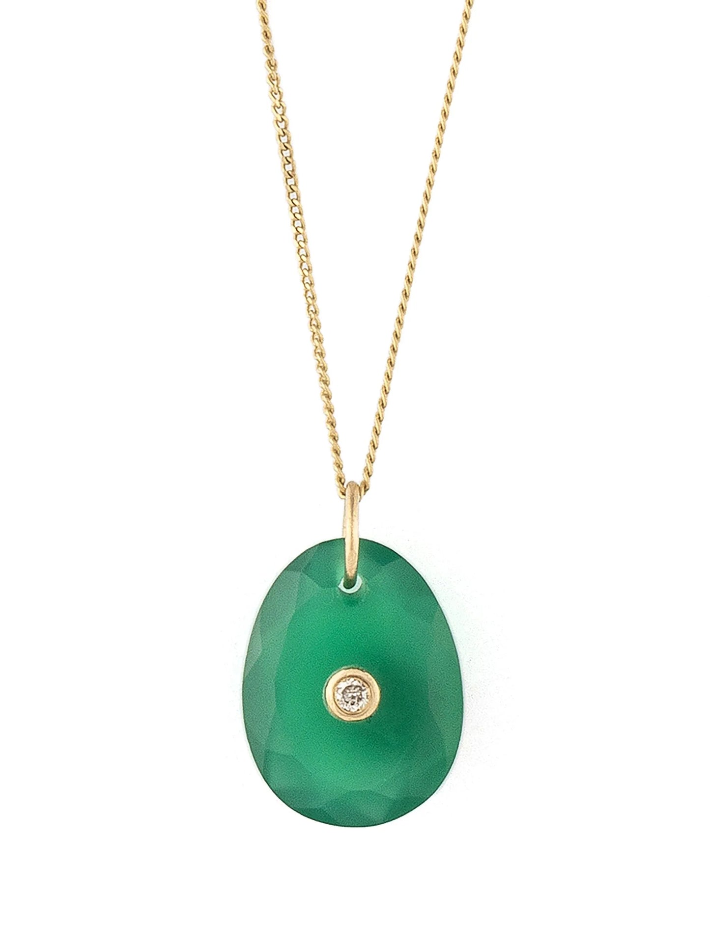 14kt yellow gold Orso onyx and diamond necklace