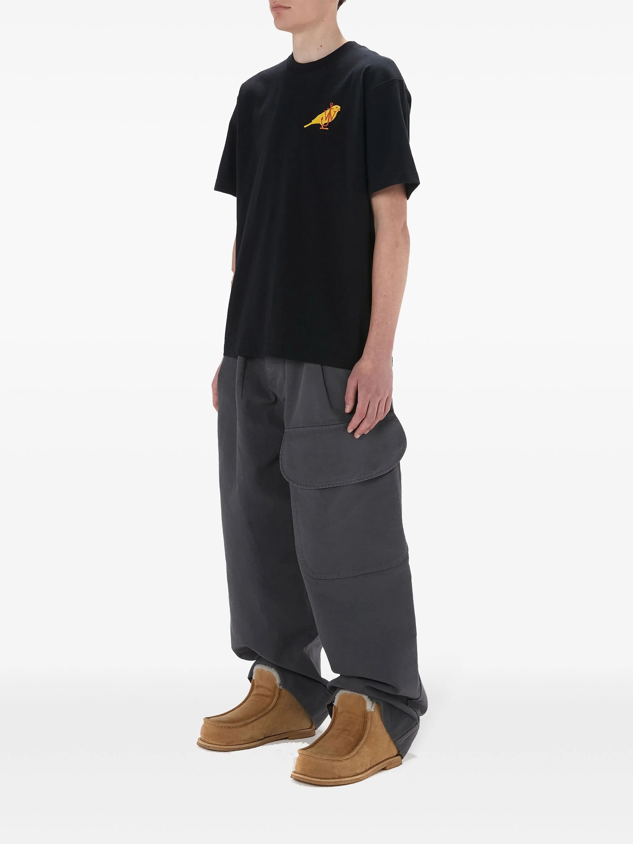 Anchor logo-embroidered T-shirt