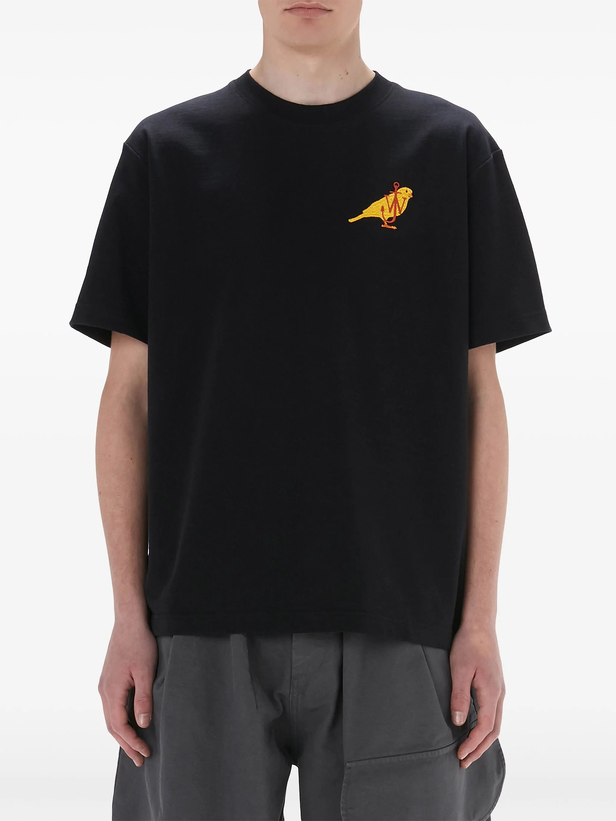 Anchor logo-embroidered T-shirt