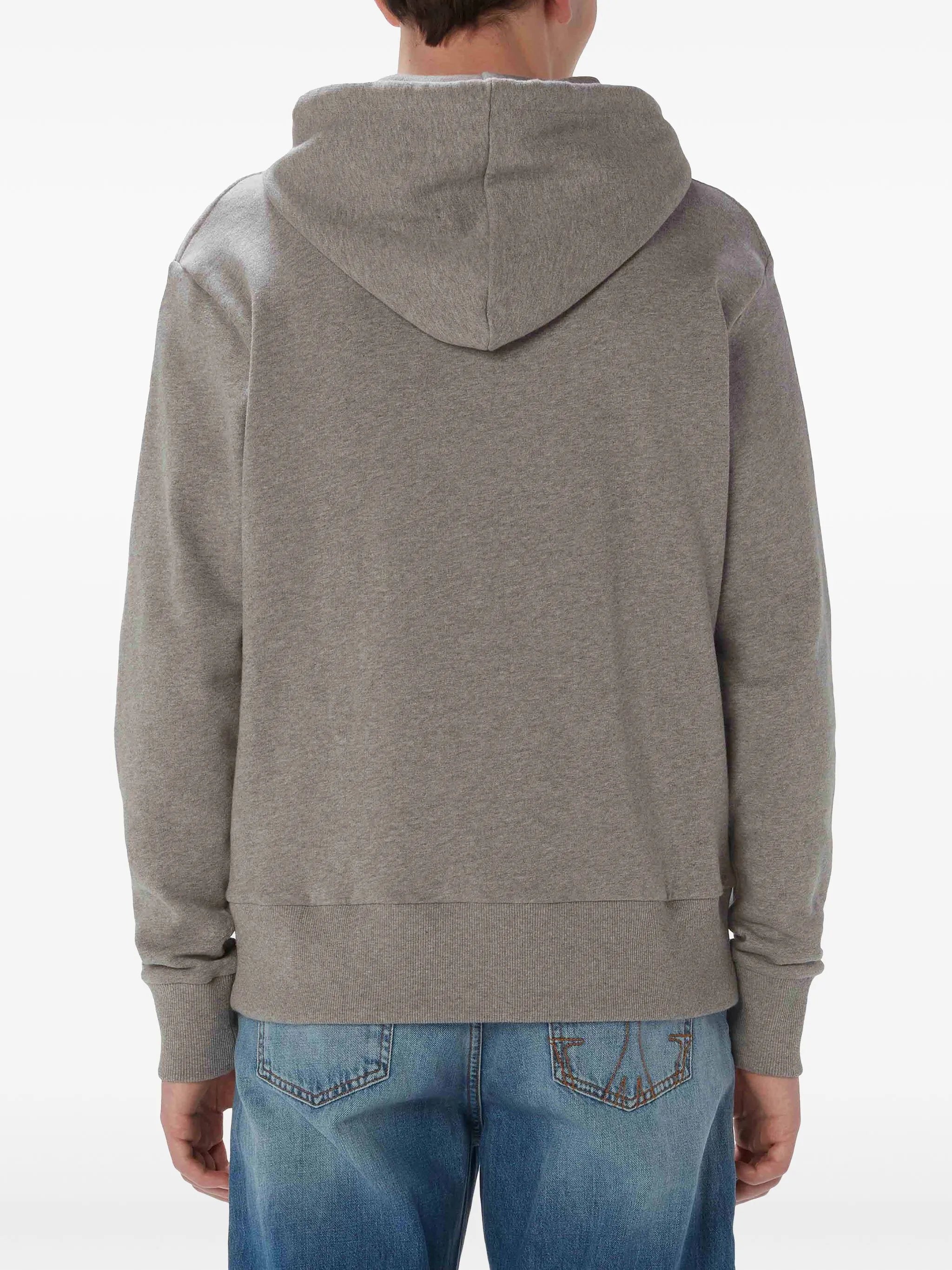 Cat-print organic cotton hoodie