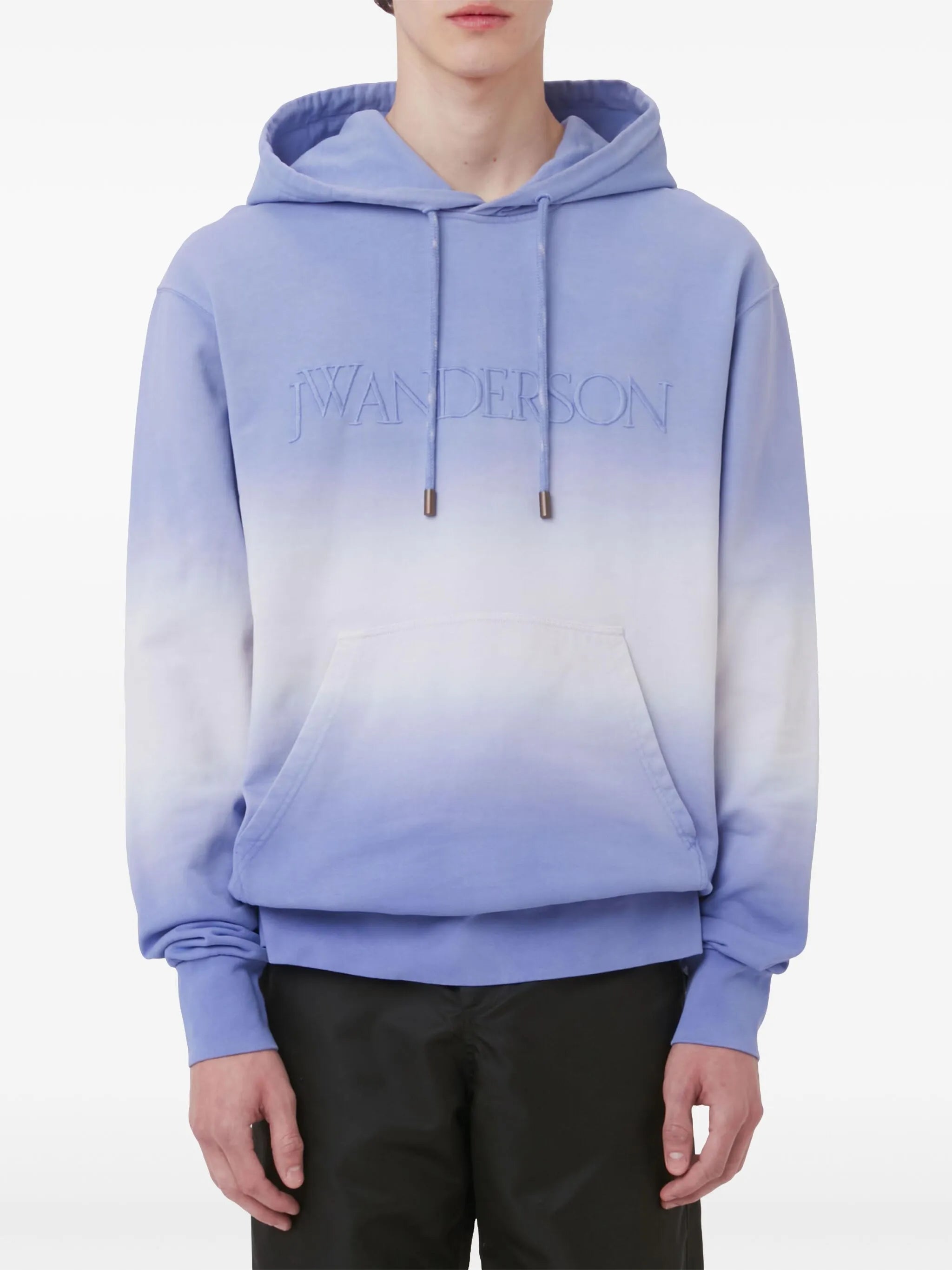 gradient-effect cotton hoodie