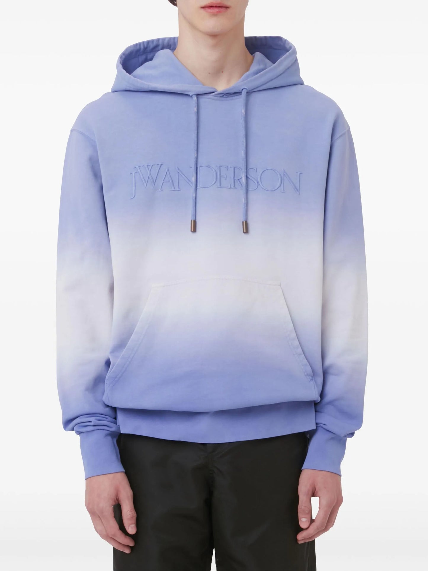 gradient-effect cotton hoodie