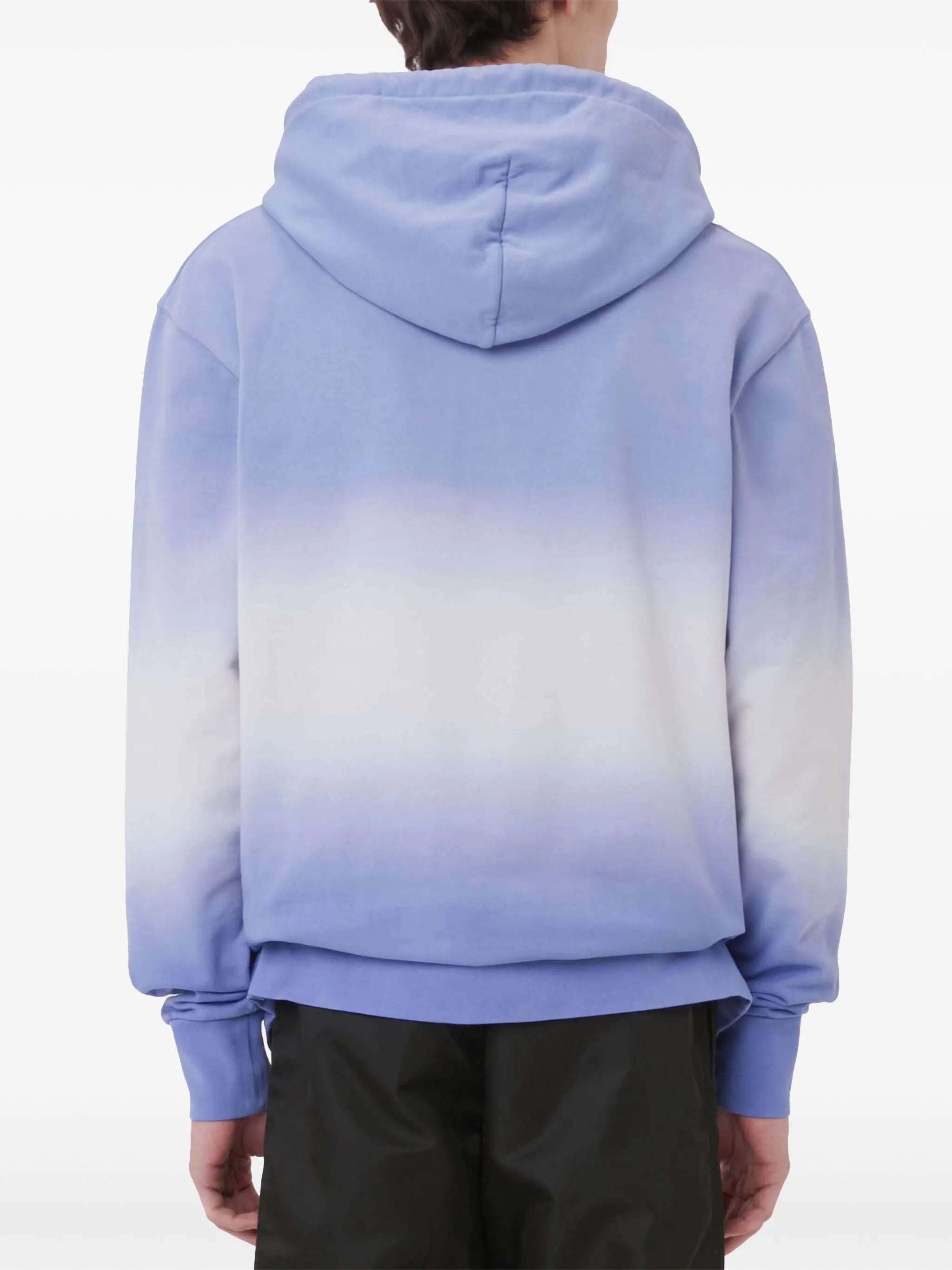 gradient-effect cotton hoodie