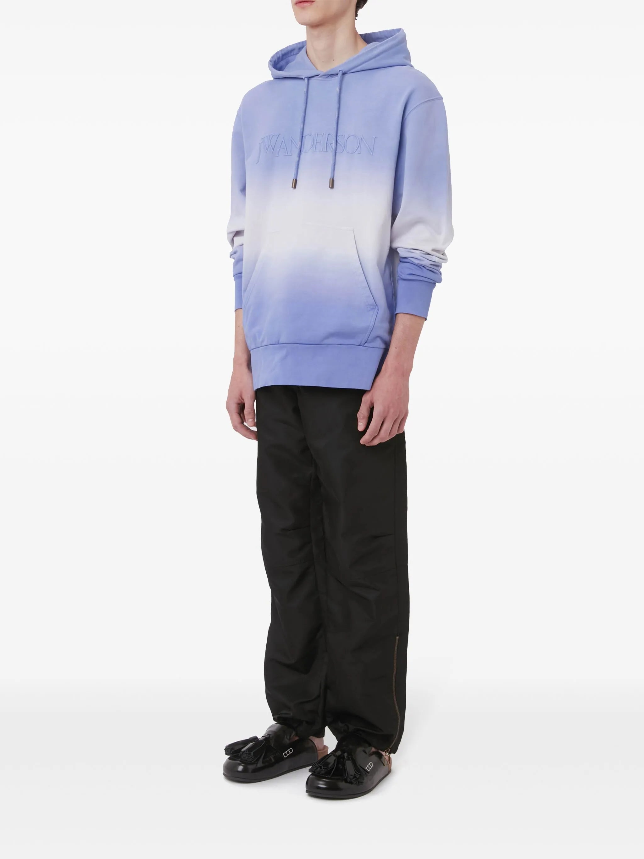 gradient-effect cotton hoodie