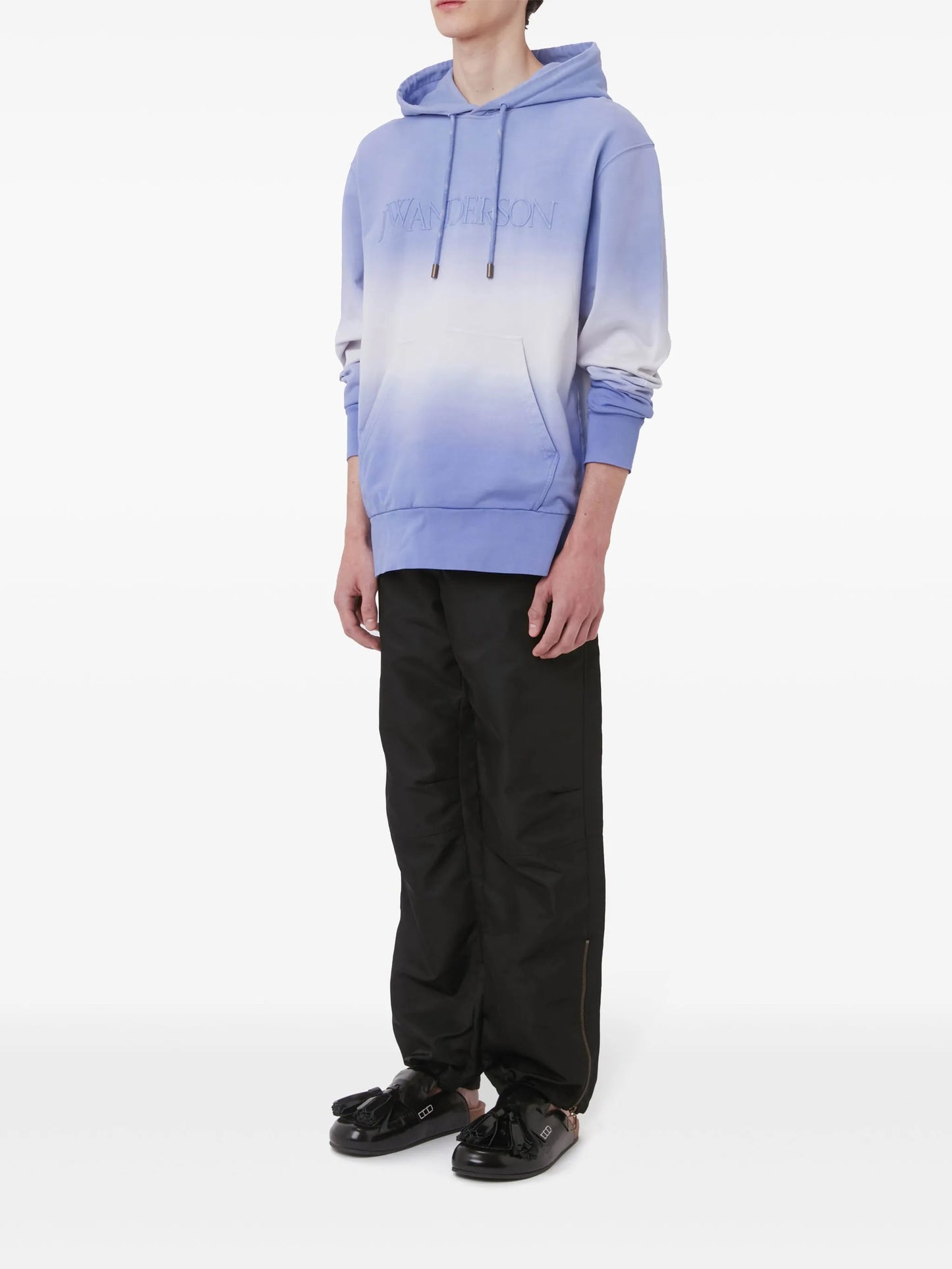 gradient-effect cotton hoodie