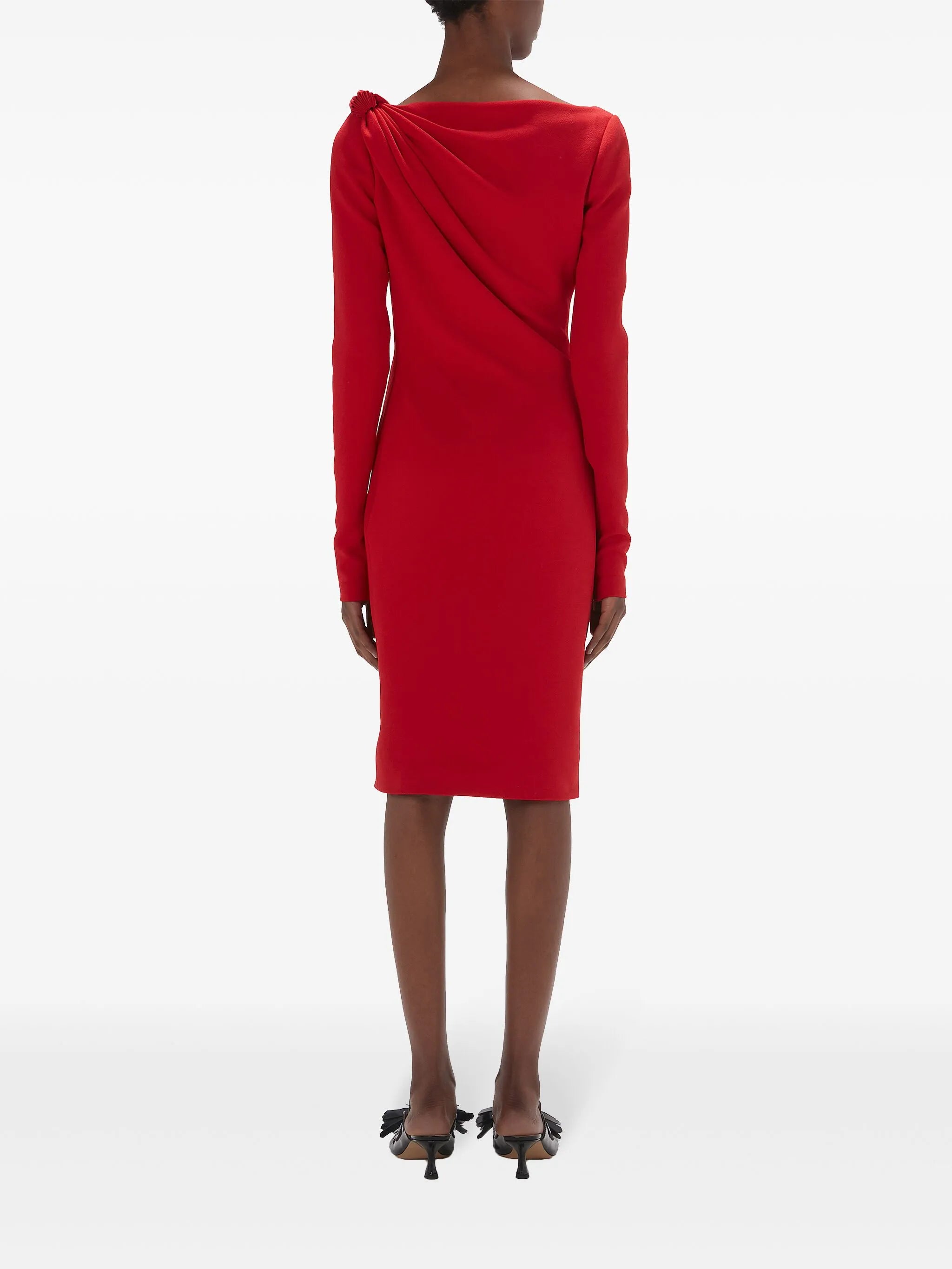 V-neck midi dress