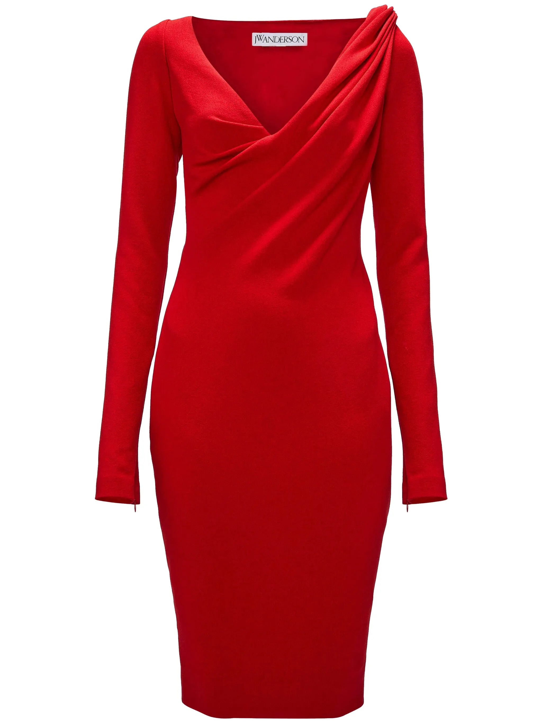 V-neck midi dress