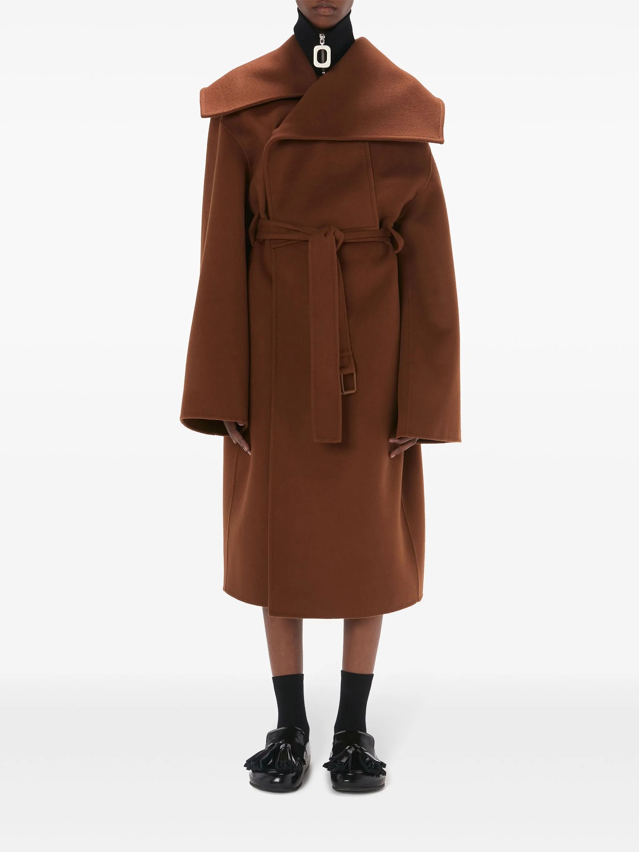 belted wool coat