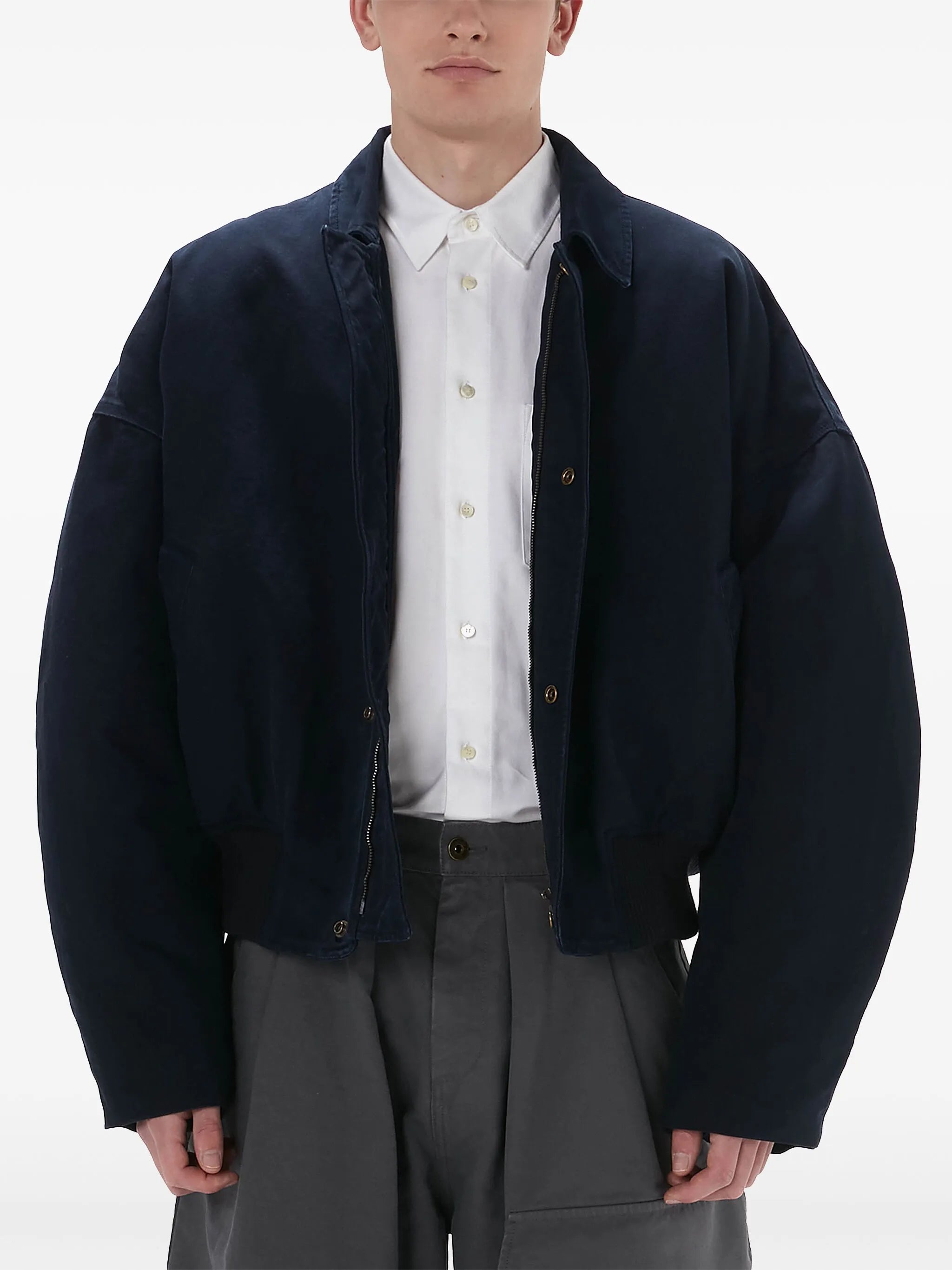 logo-appliqué bomber jacket