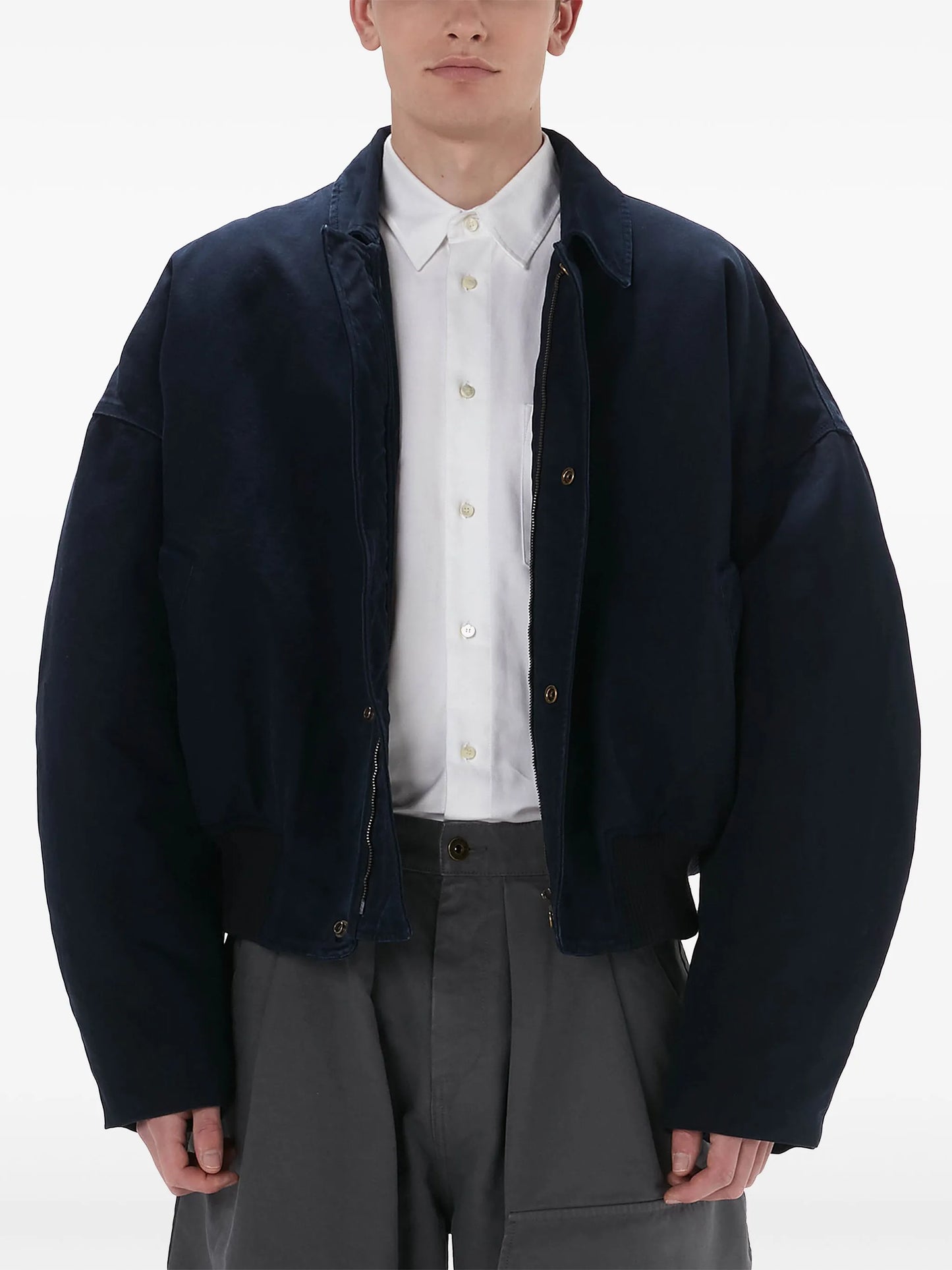 logo-appliqué bomber jacket
