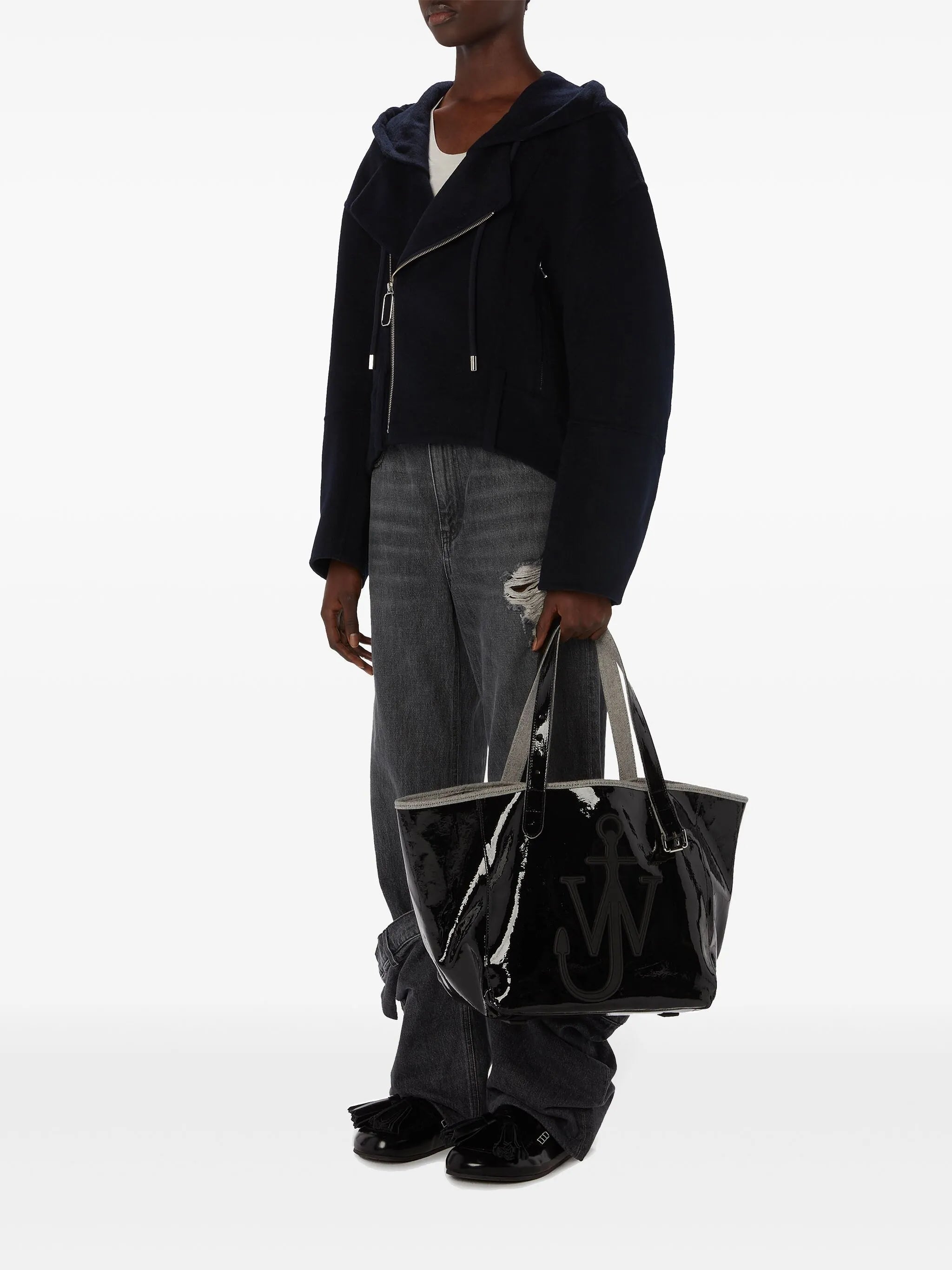 hooded wool jacket