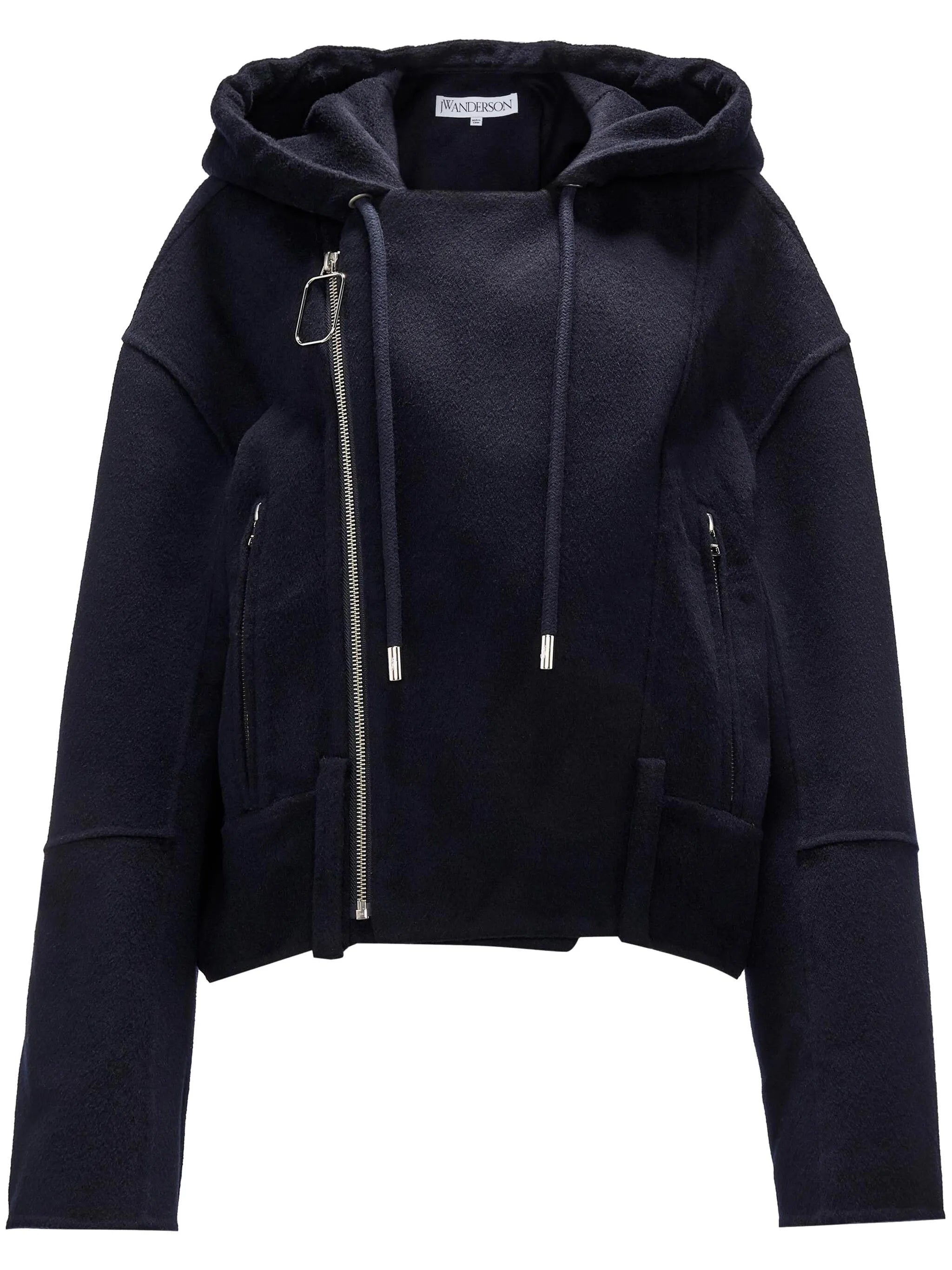 hooded wool jacket