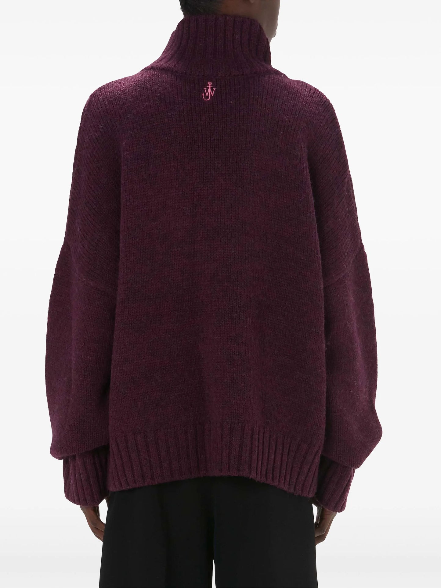 contrast-pocket ribbed-knit jumper