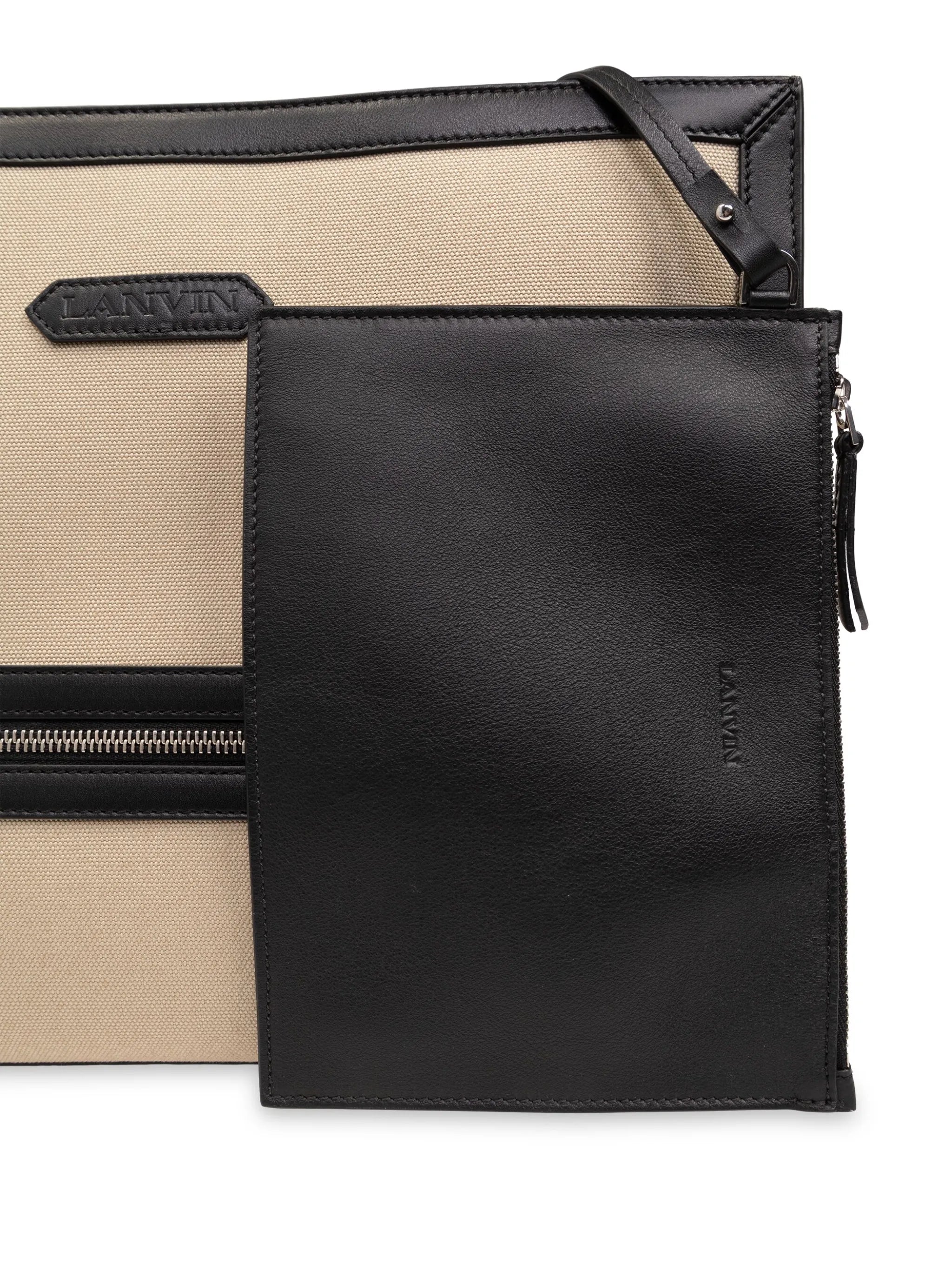 contrasting-trim cotton tote bag
