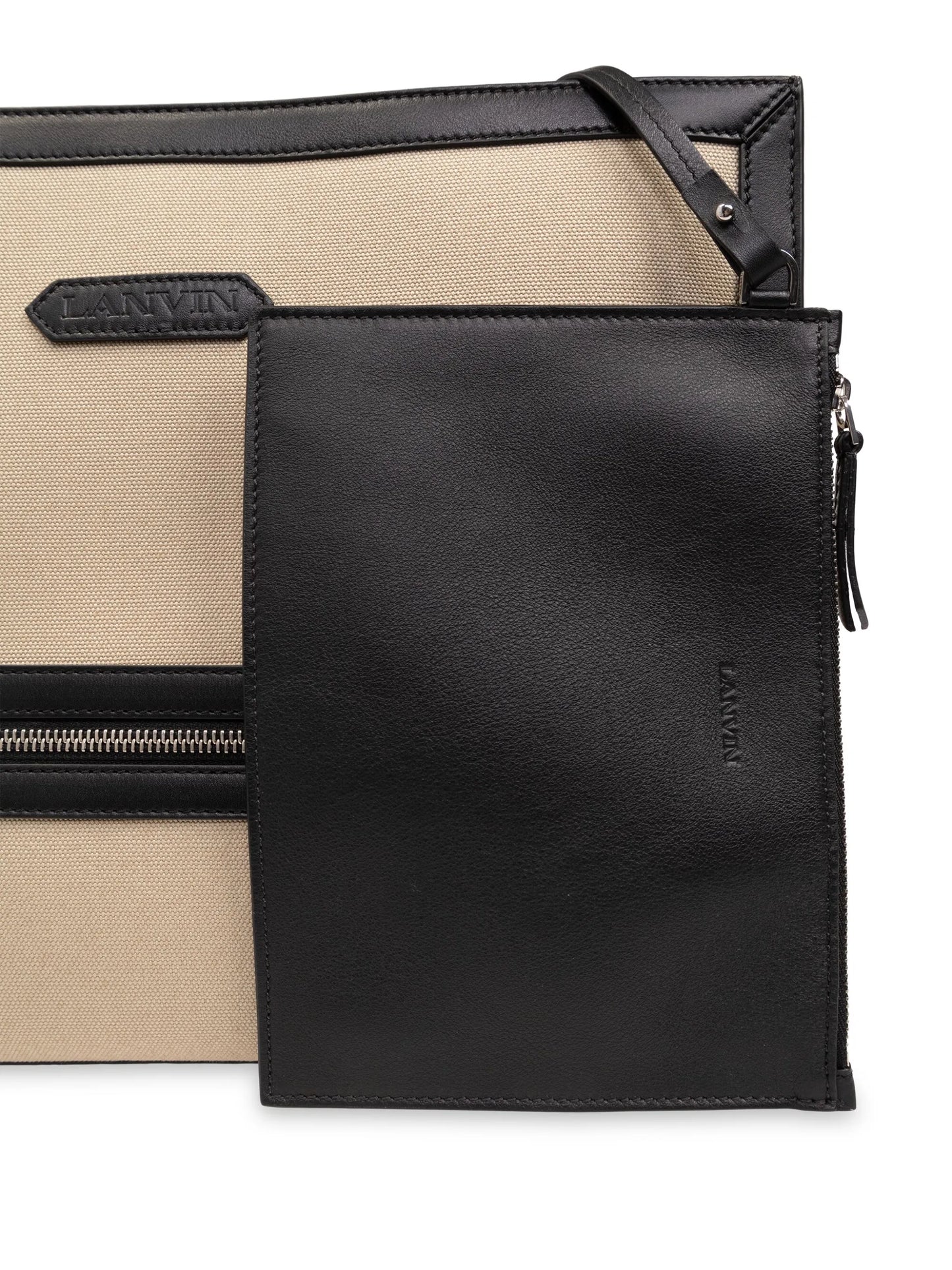 contrasting-trim cotton tote bag
