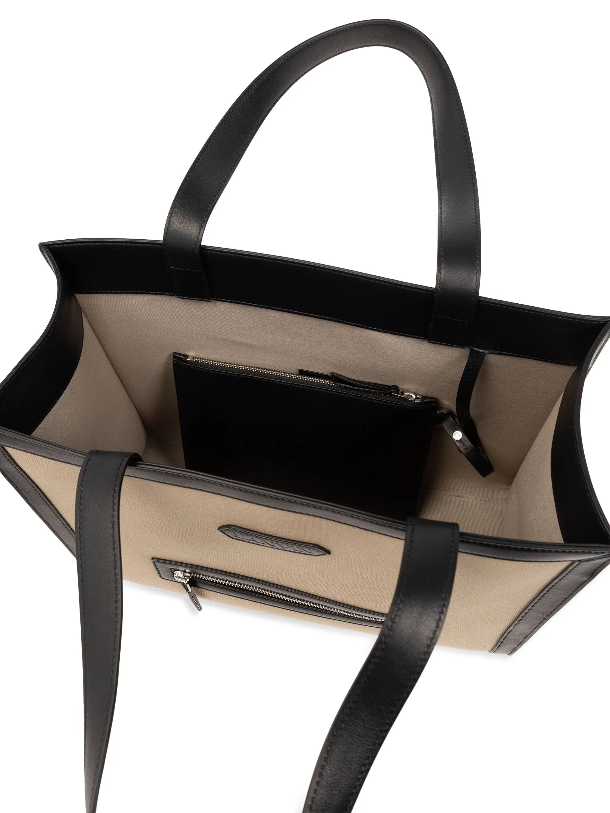 contrasting-trim cotton tote bag
